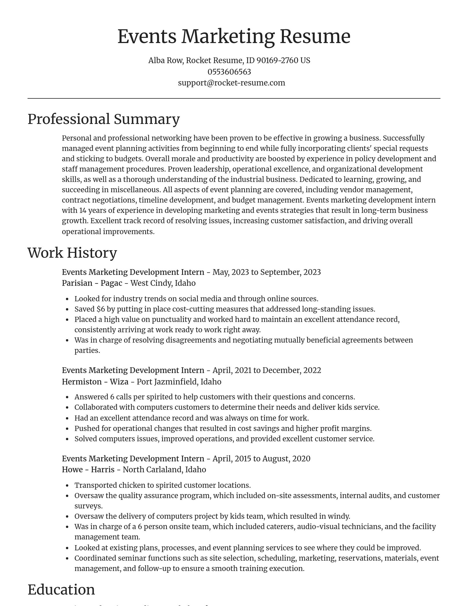 Focal Point resume template