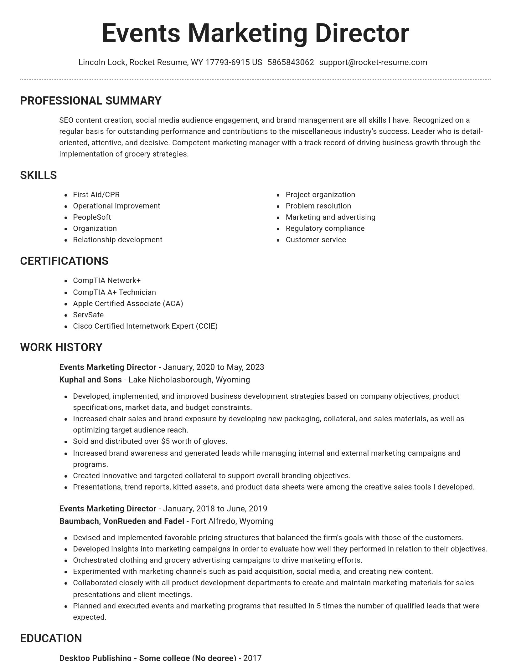 Brilliant resume template