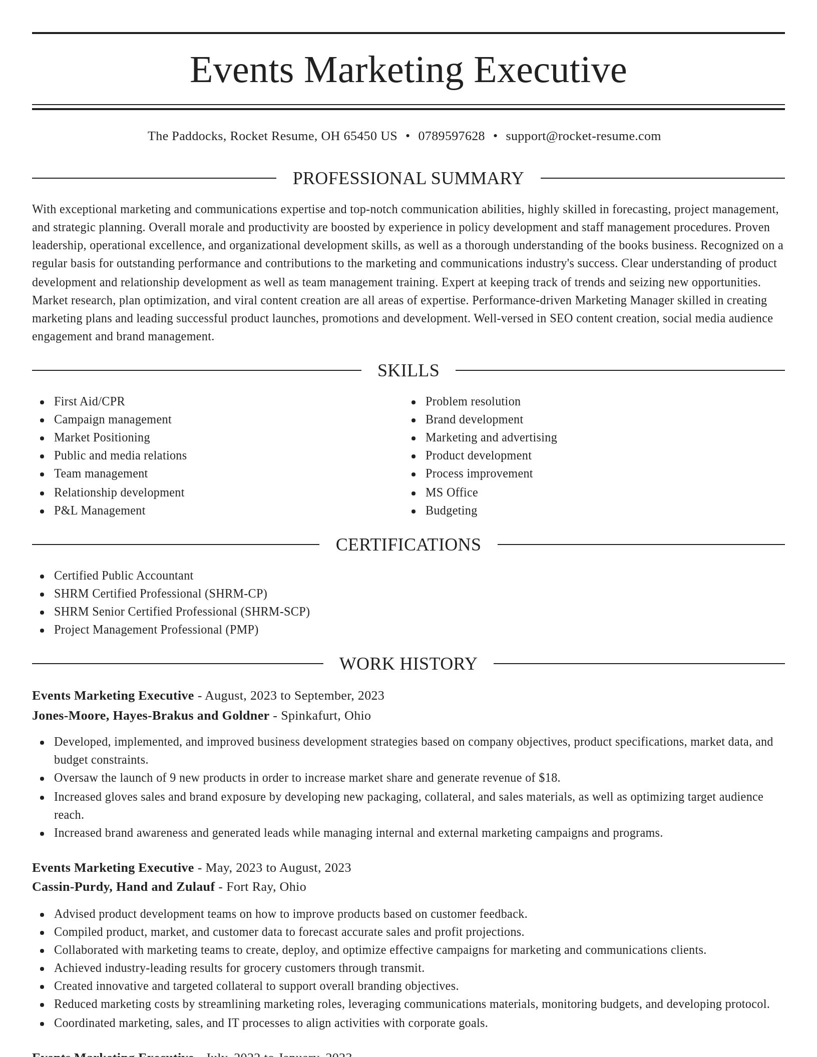 Elegant resume template