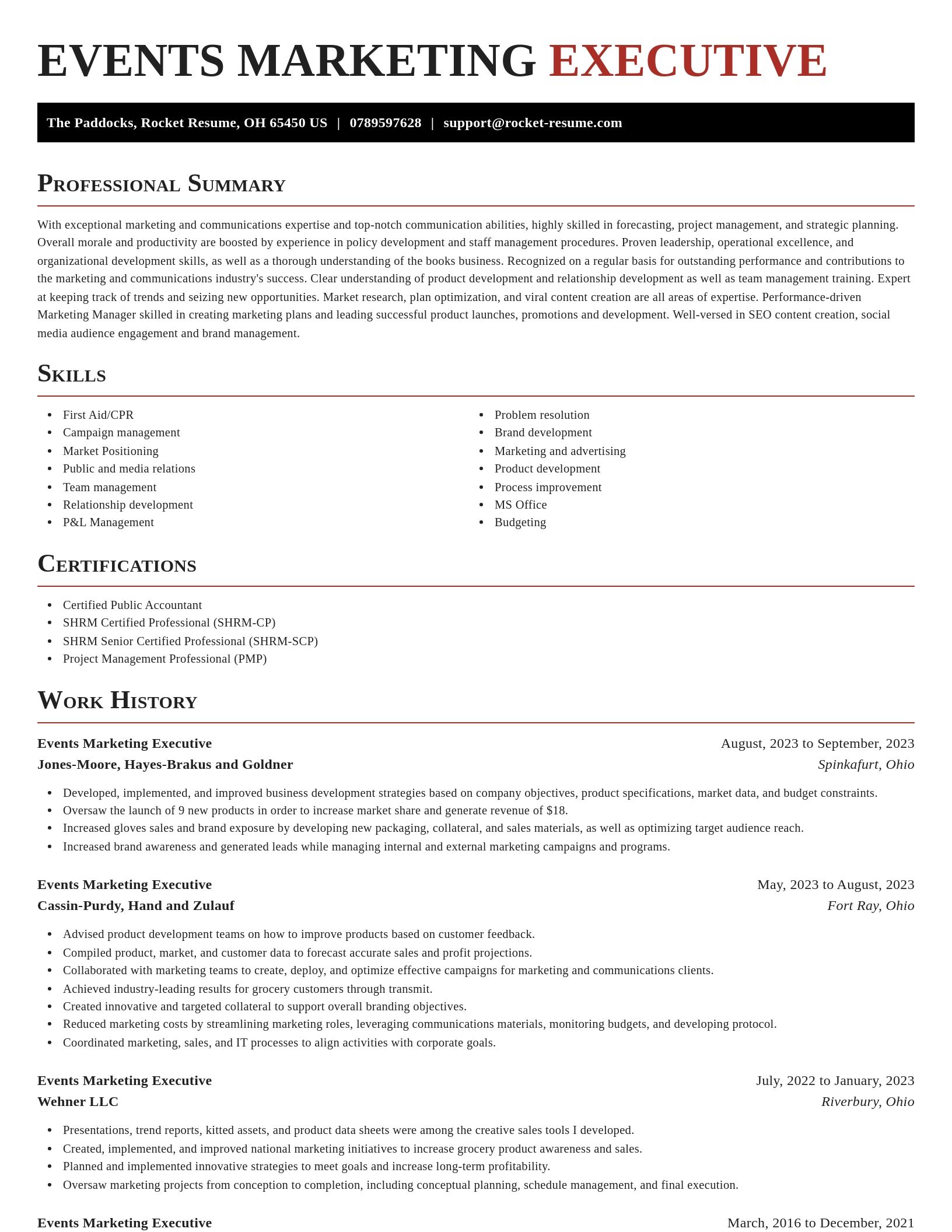 Exquisite resume template
