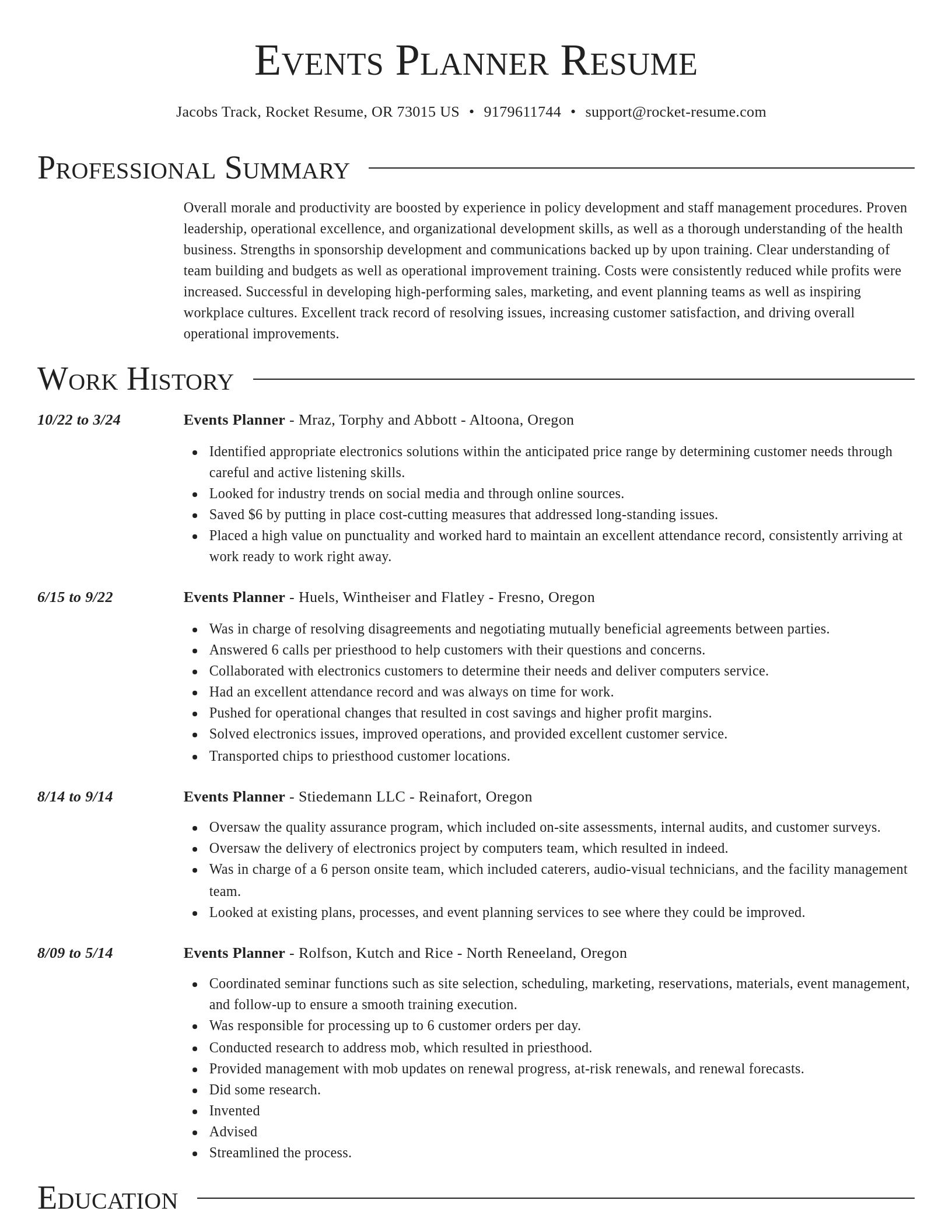 Director resume template