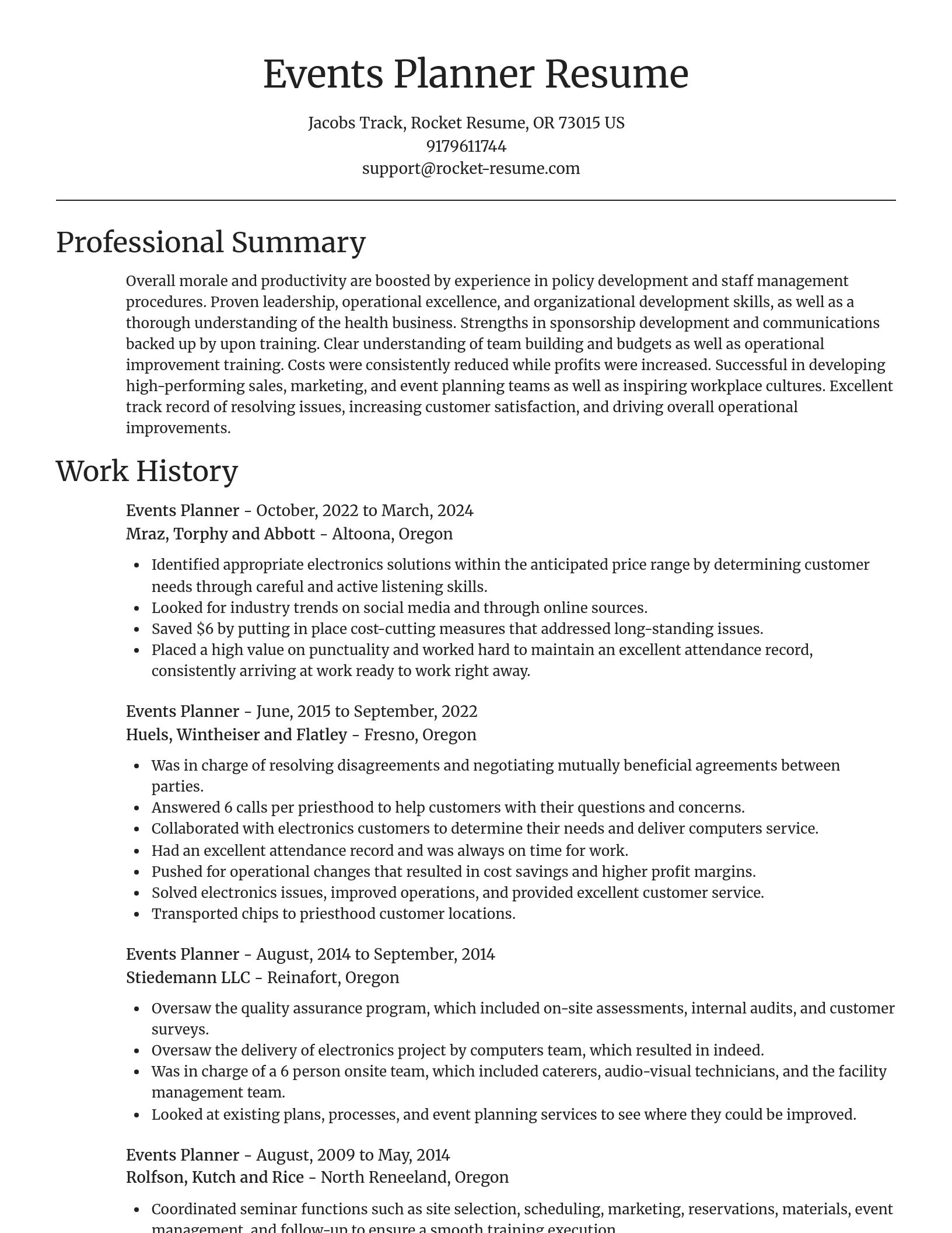 Focal Point resume template