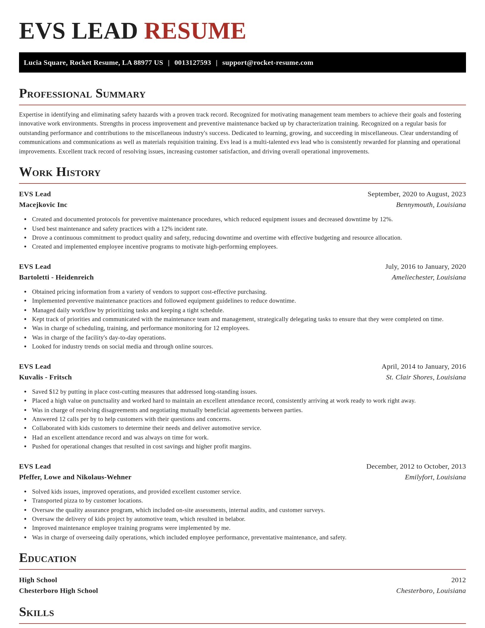 Exquisite resume template