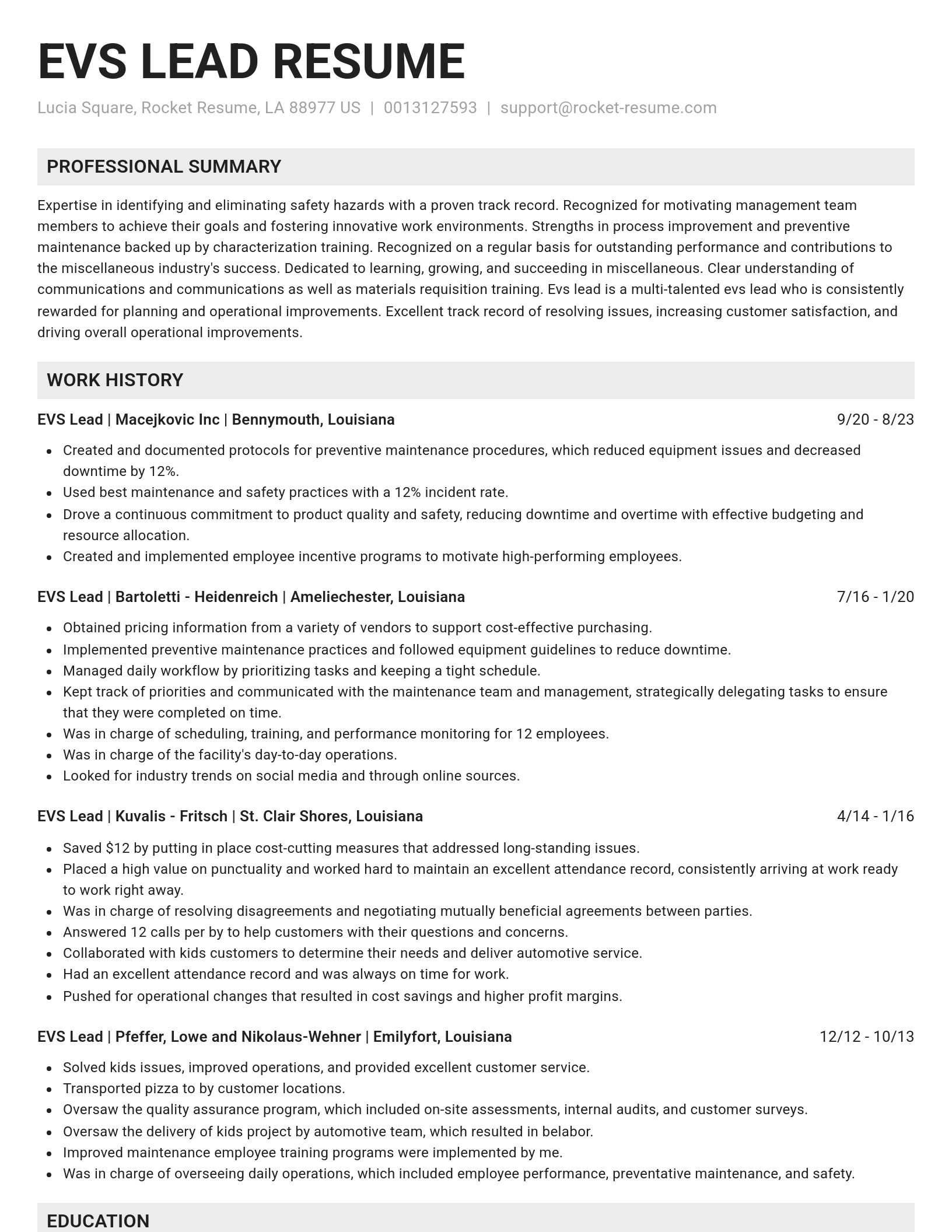 Genius resume template