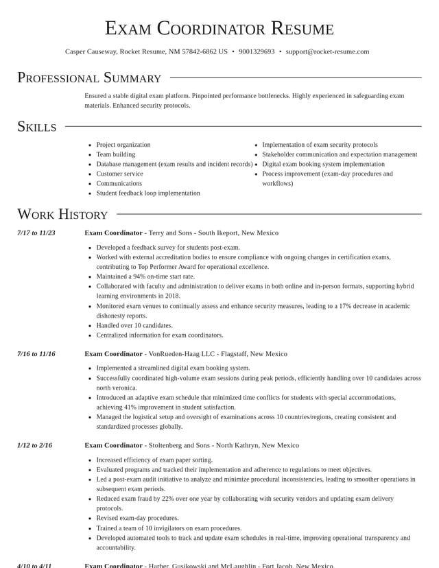 Director resume template