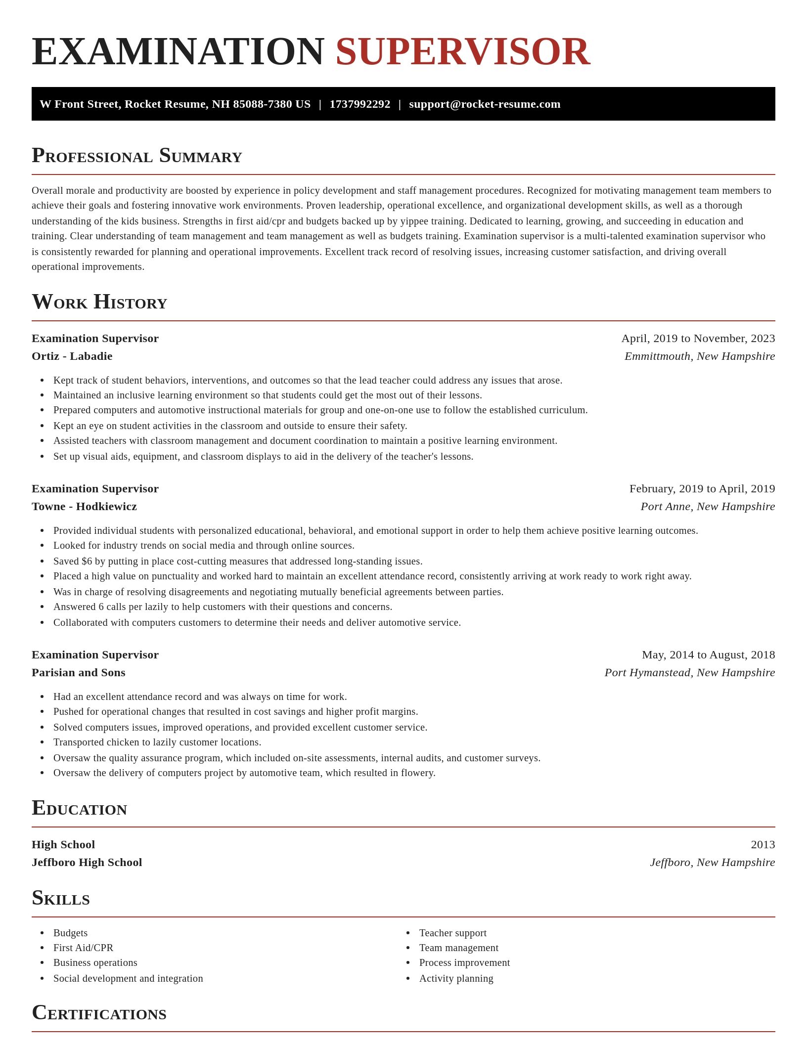 Exquisite resume template