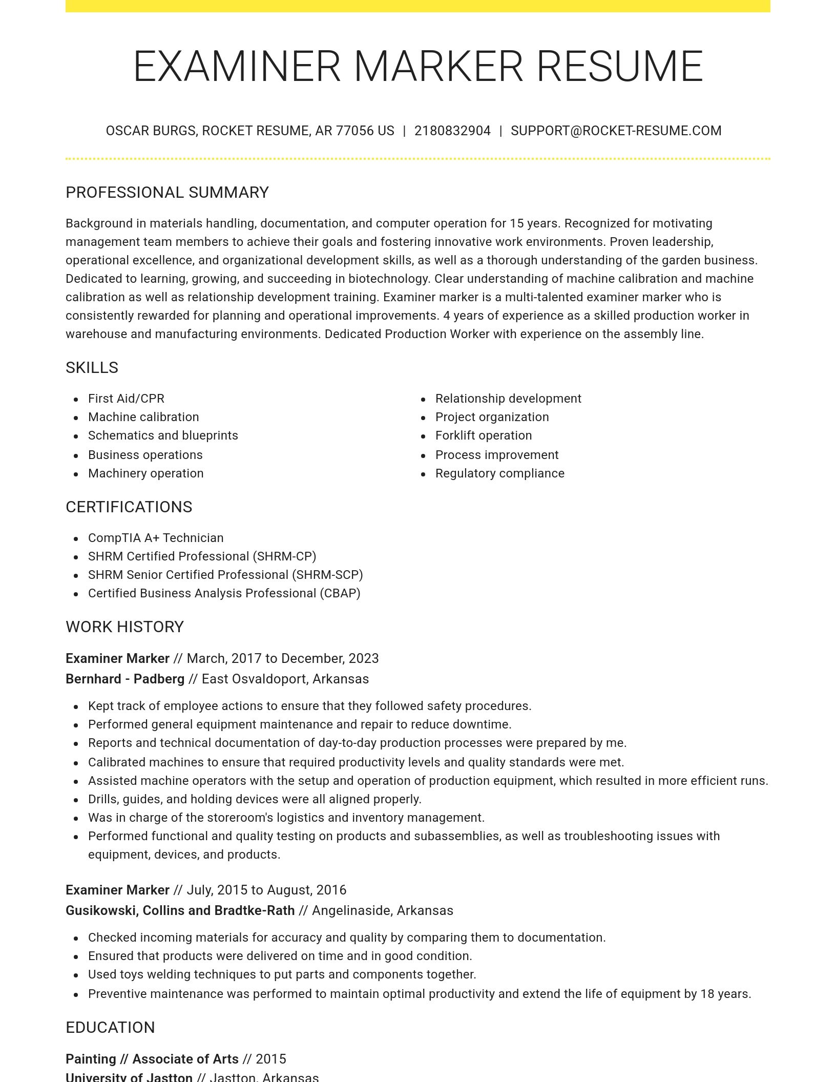 Grand resume template