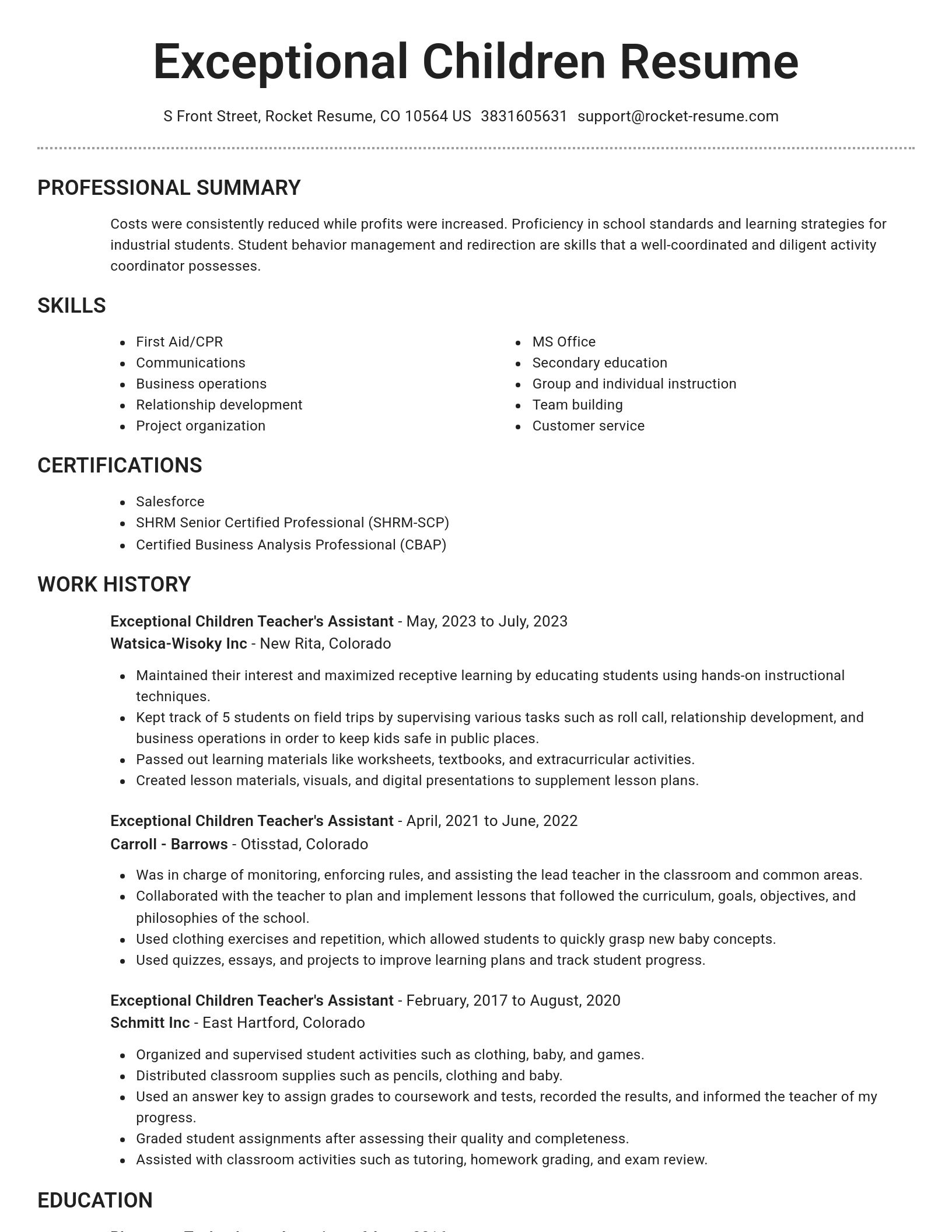 Brilliant resume template