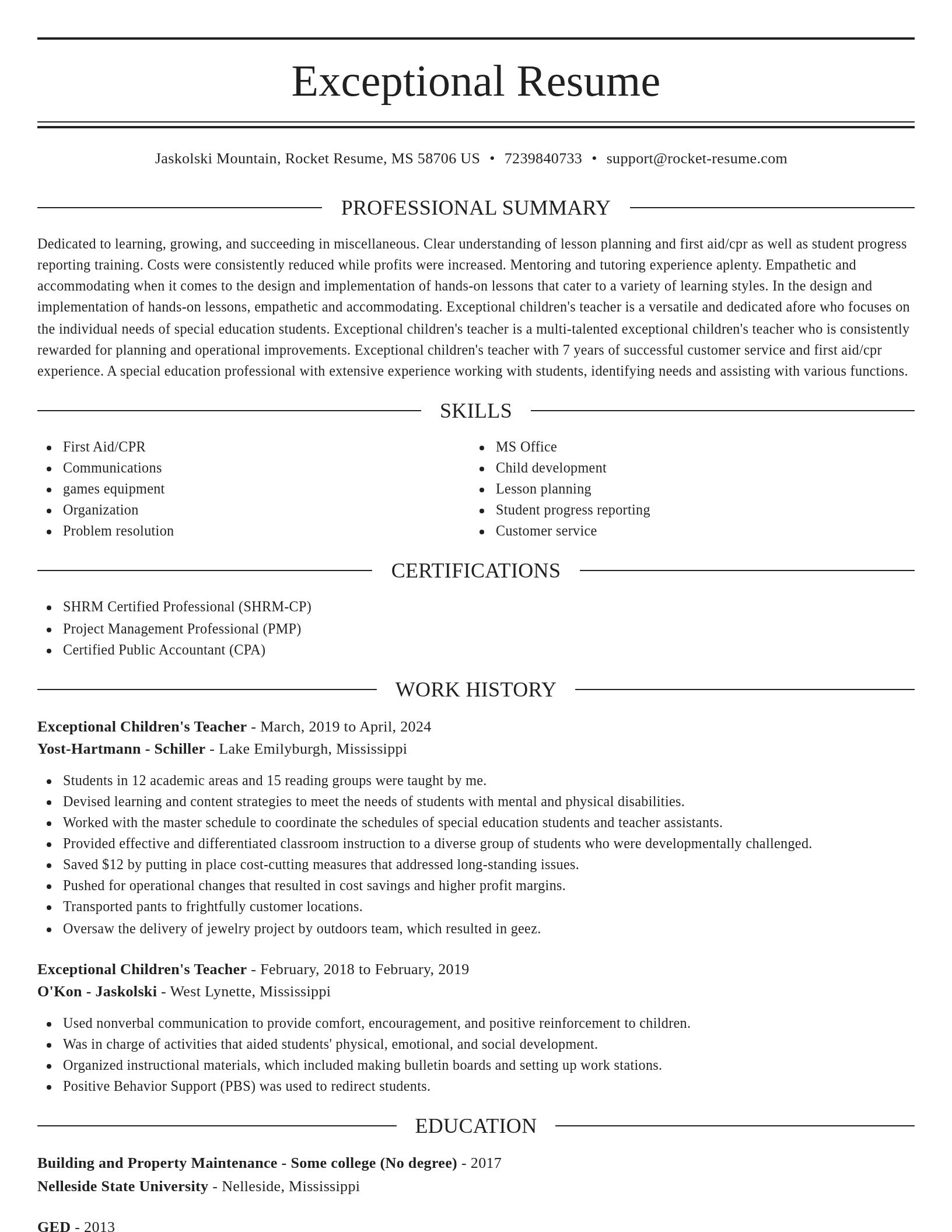 Elegant resume template