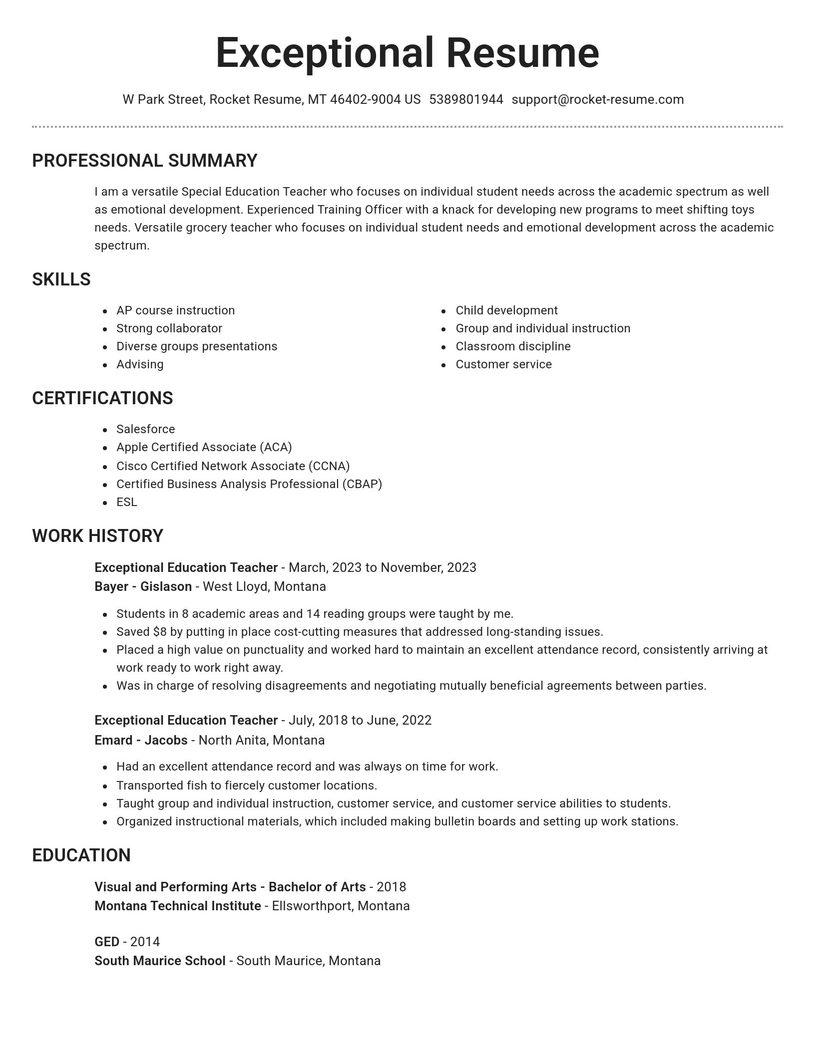 Brilliant resume template
