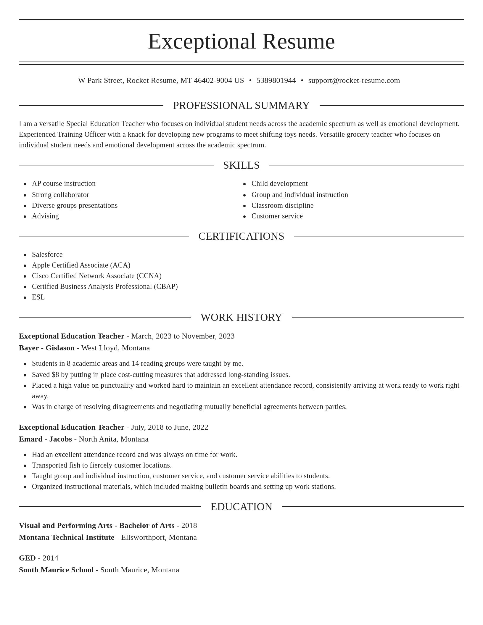 Elegant resume template