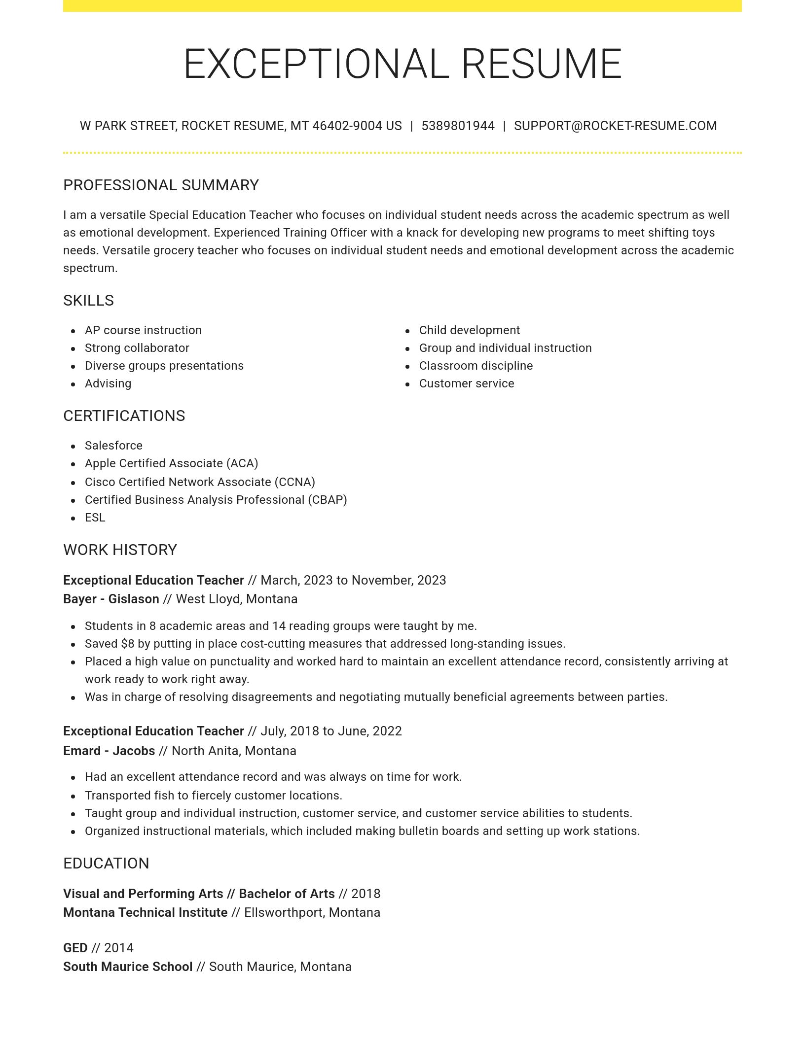 Grand resume template
