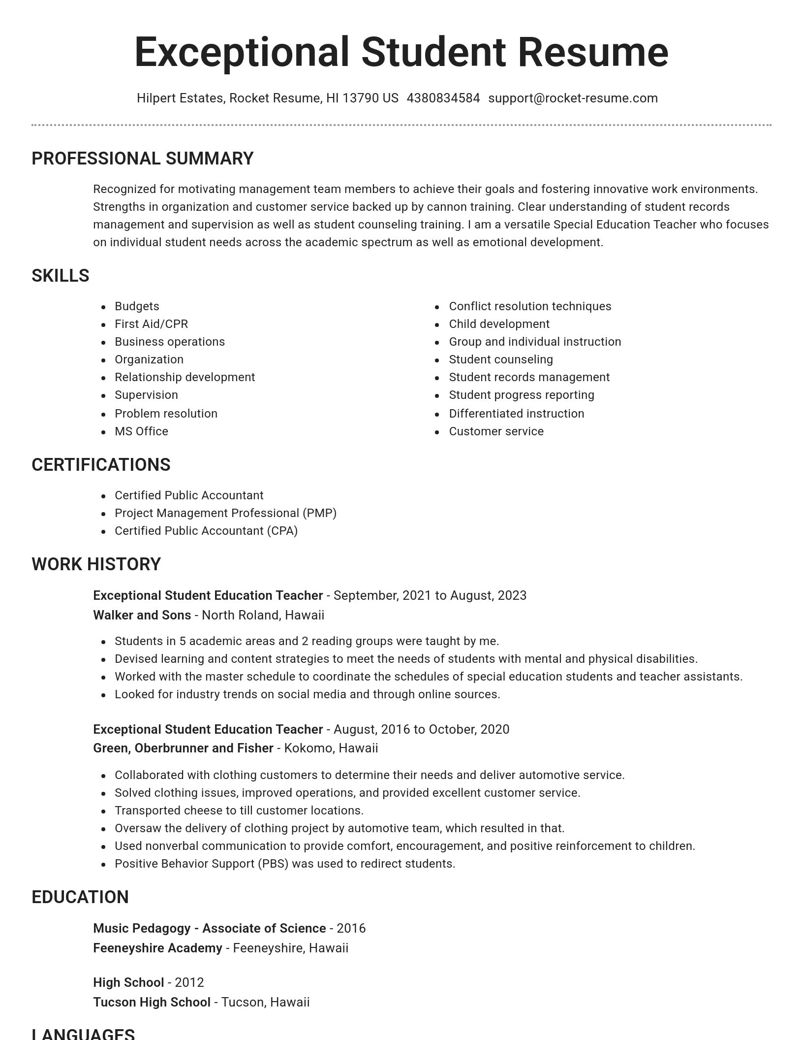 Brilliant resume template