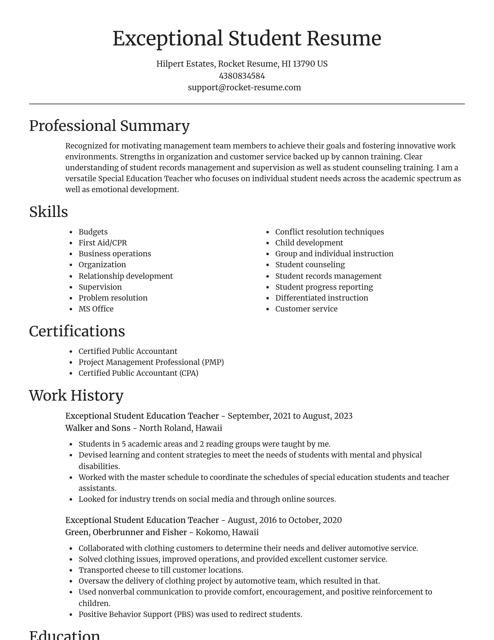 Focal Point resume template