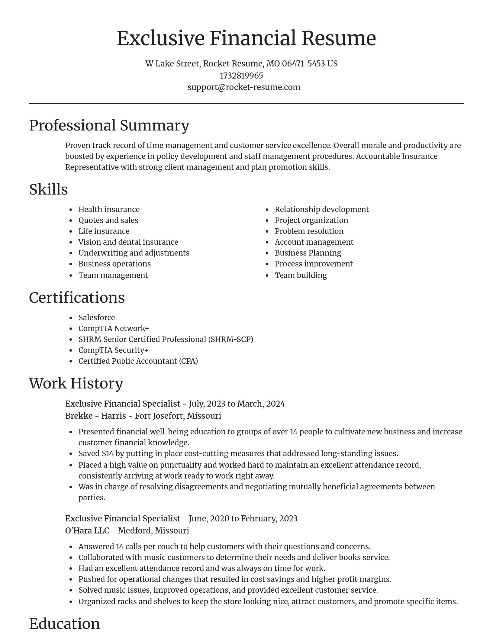 Focal Point resume template