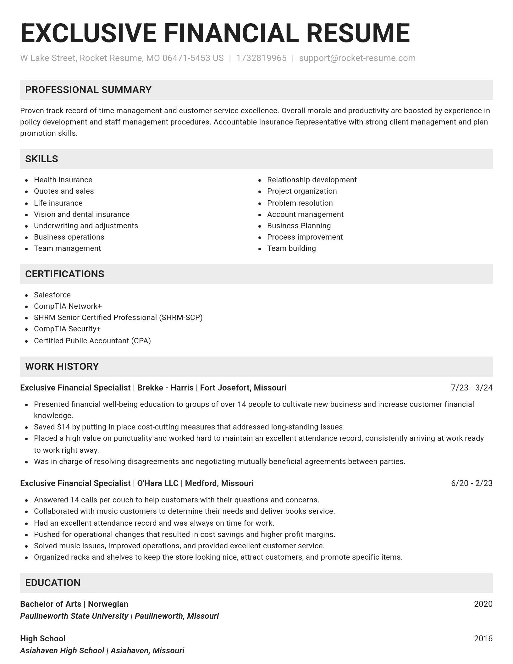 Genius resume template