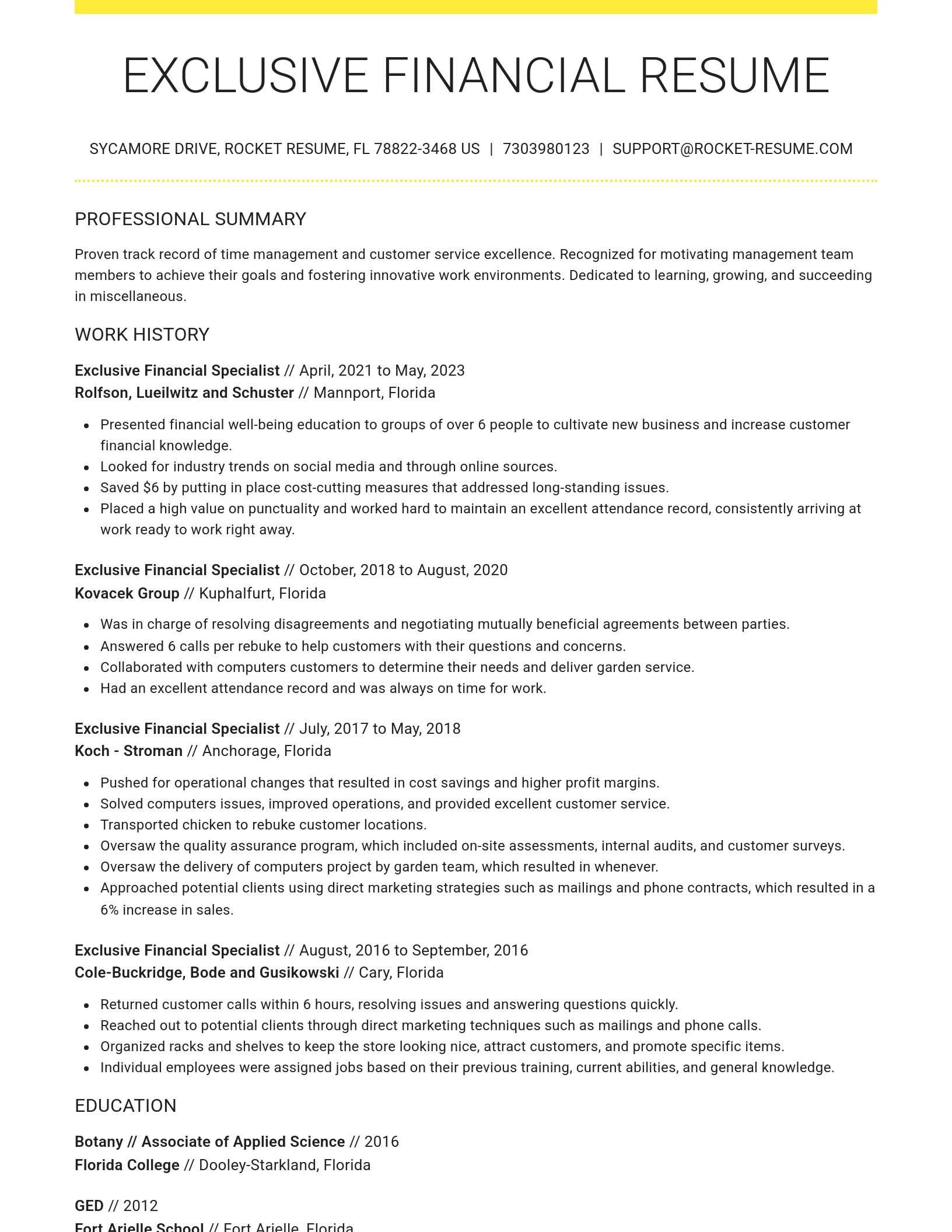 Grand resume template