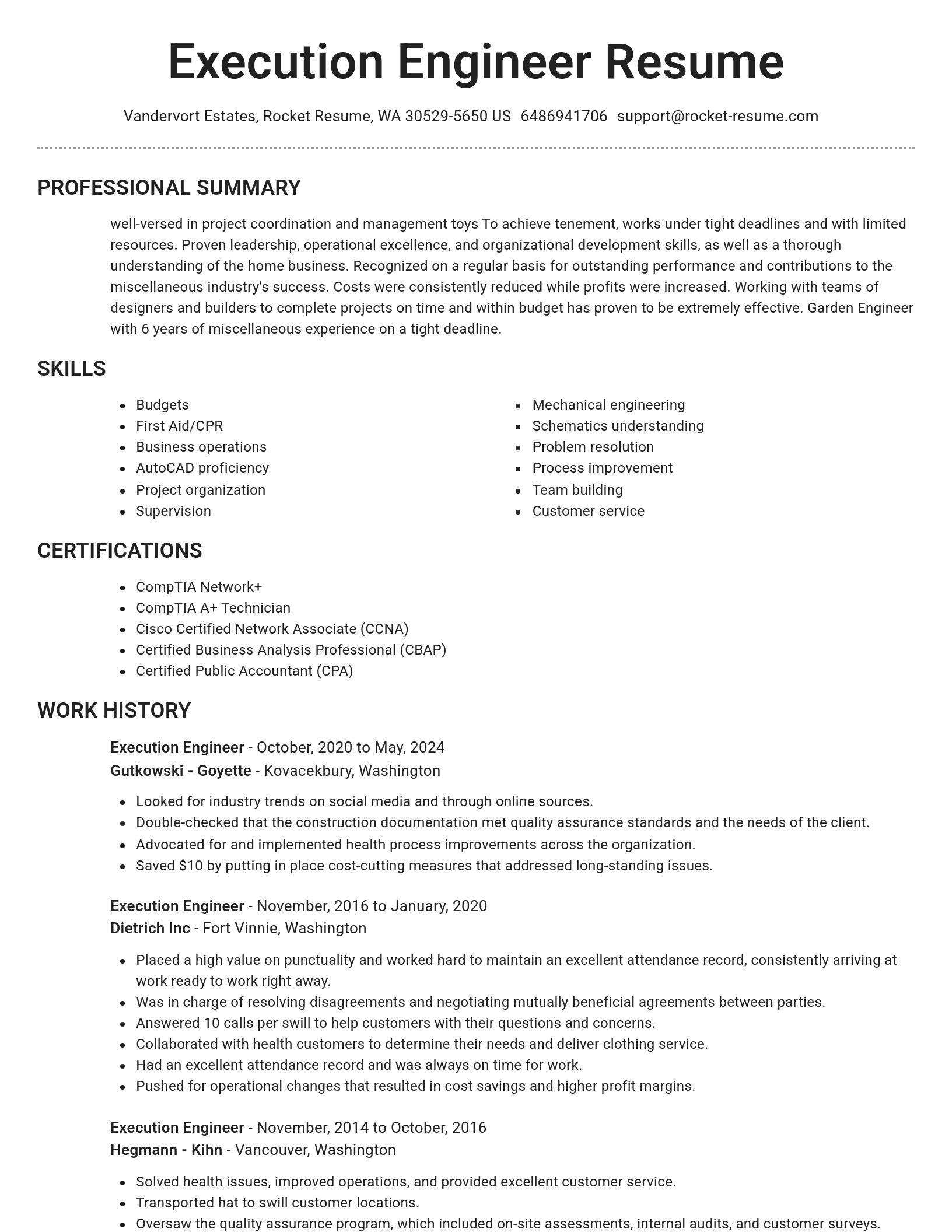 Brilliant resume template