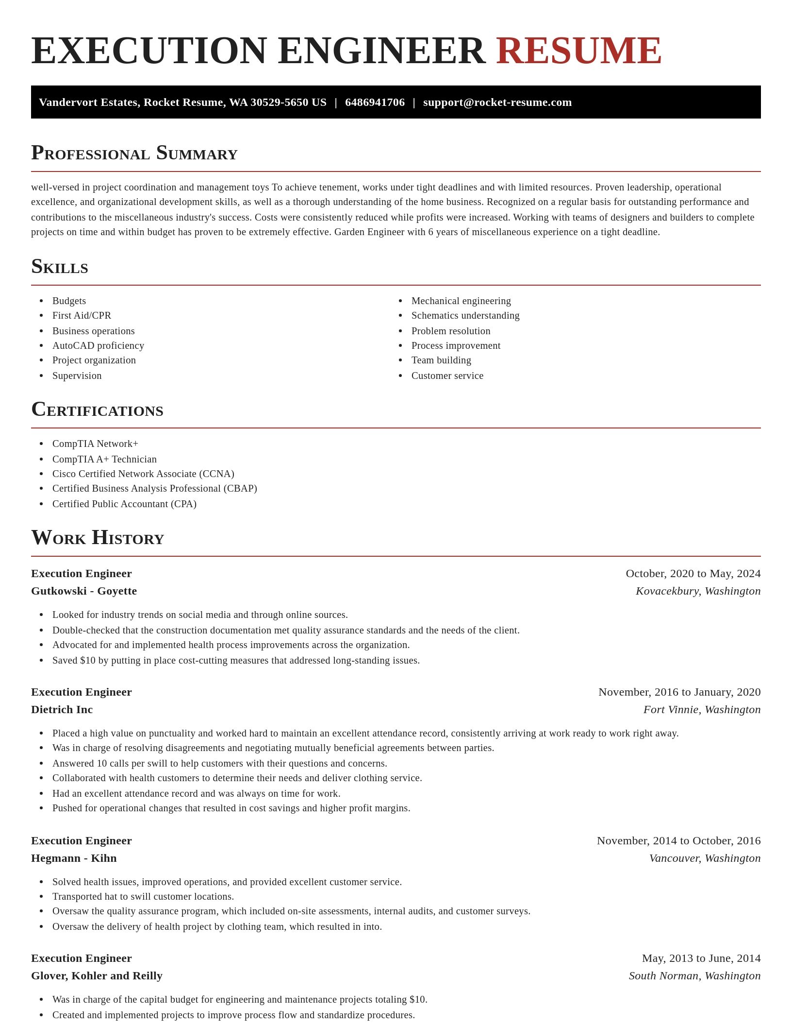 Exquisite resume template