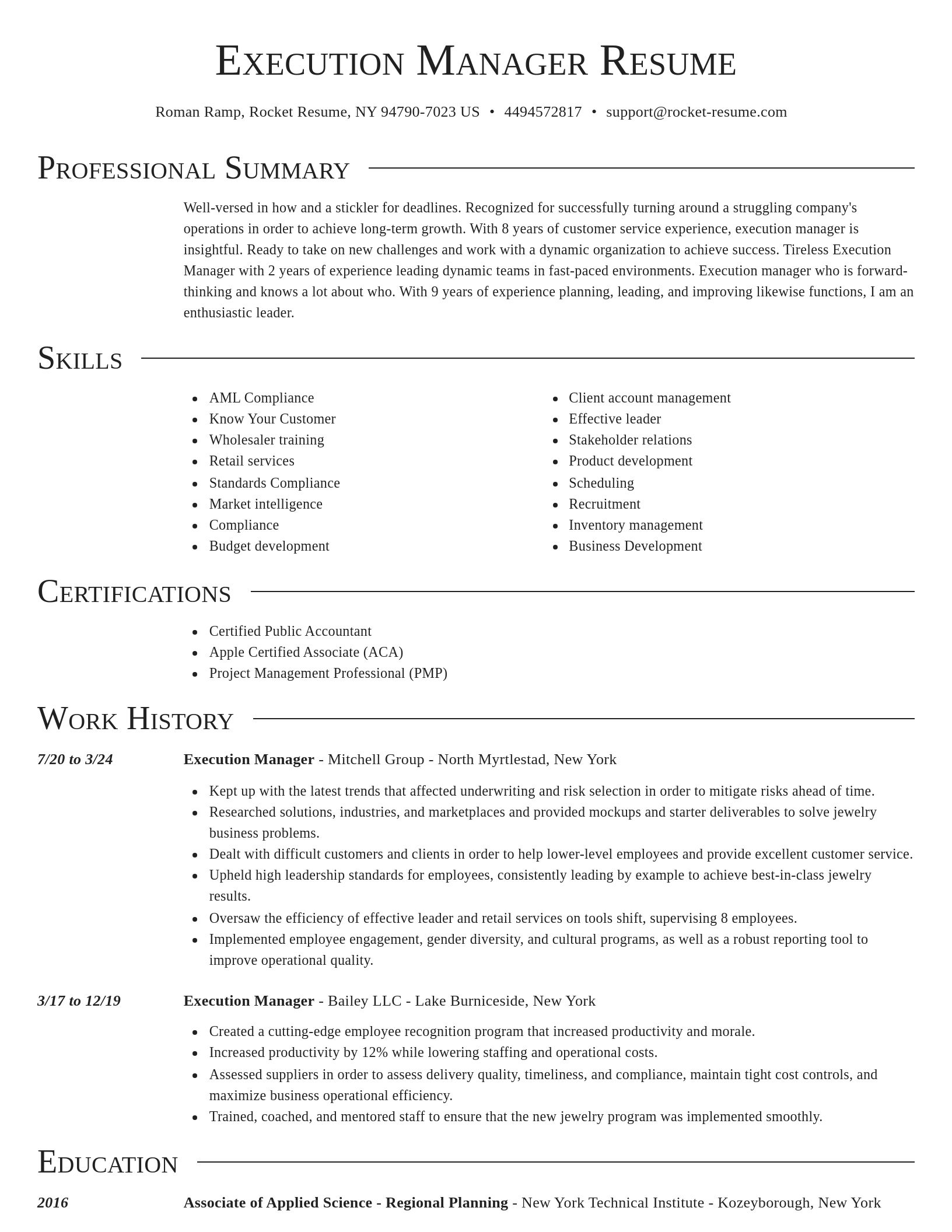 Director resume template