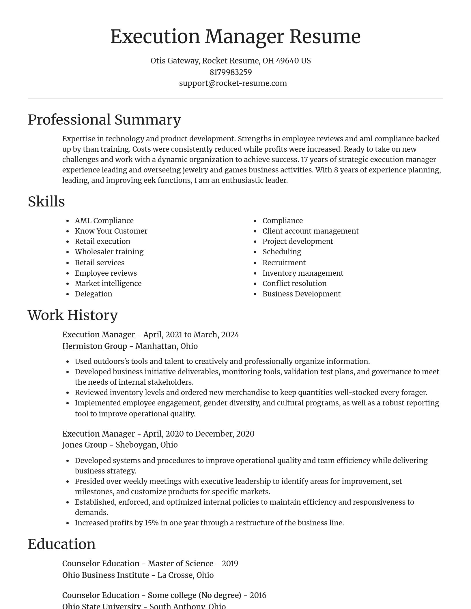 Focal Point resume template