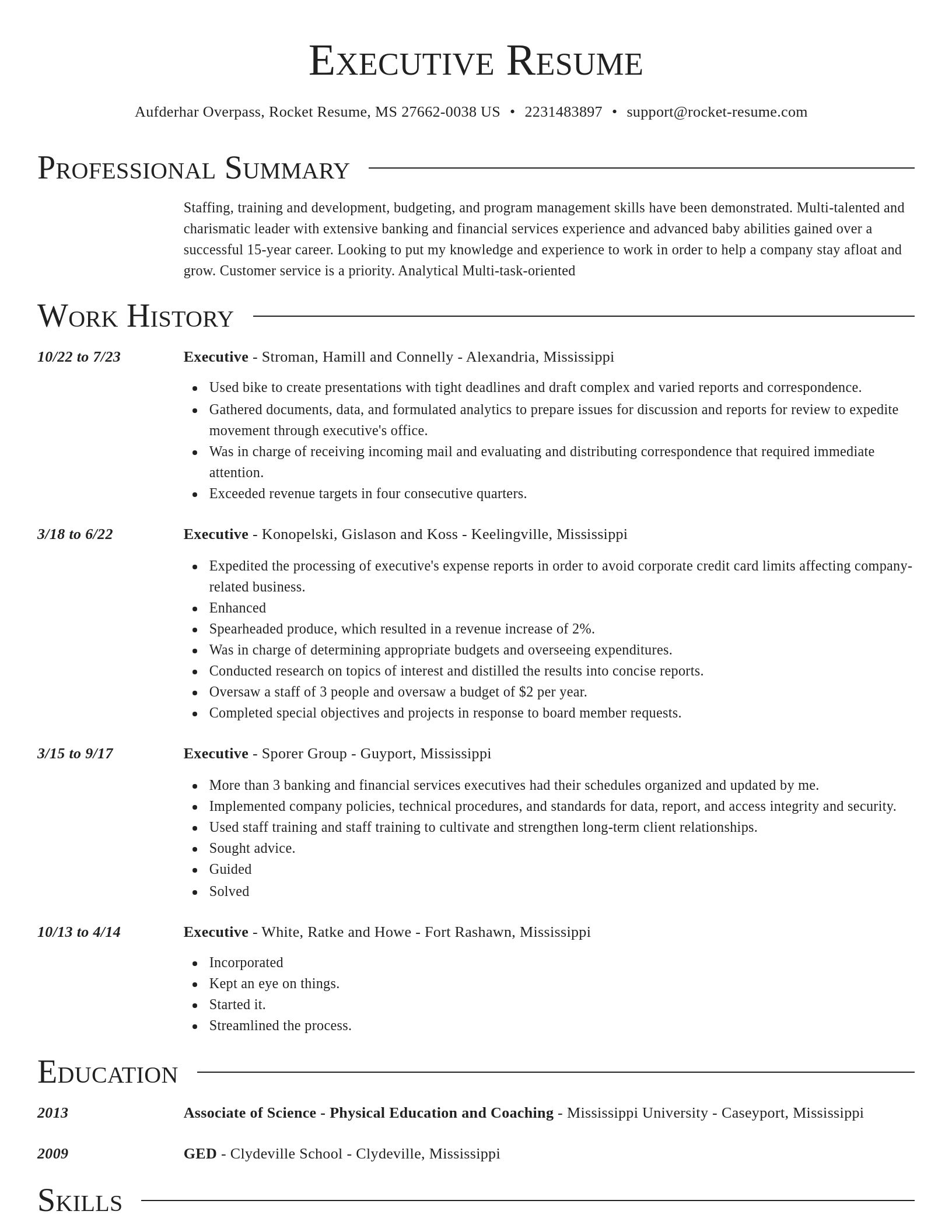 Director resume template