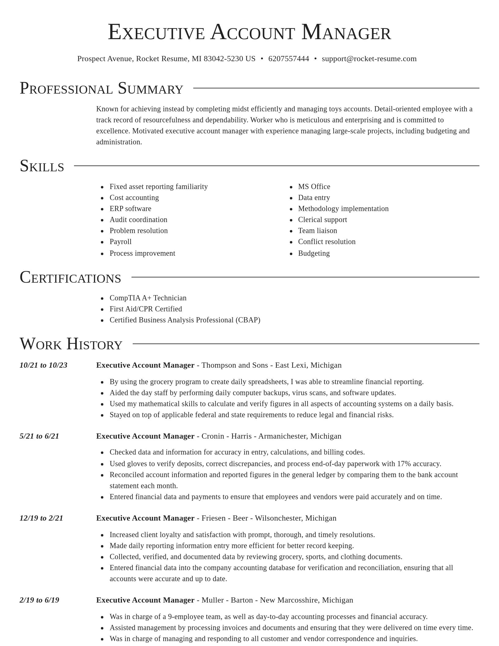 Director resume template
