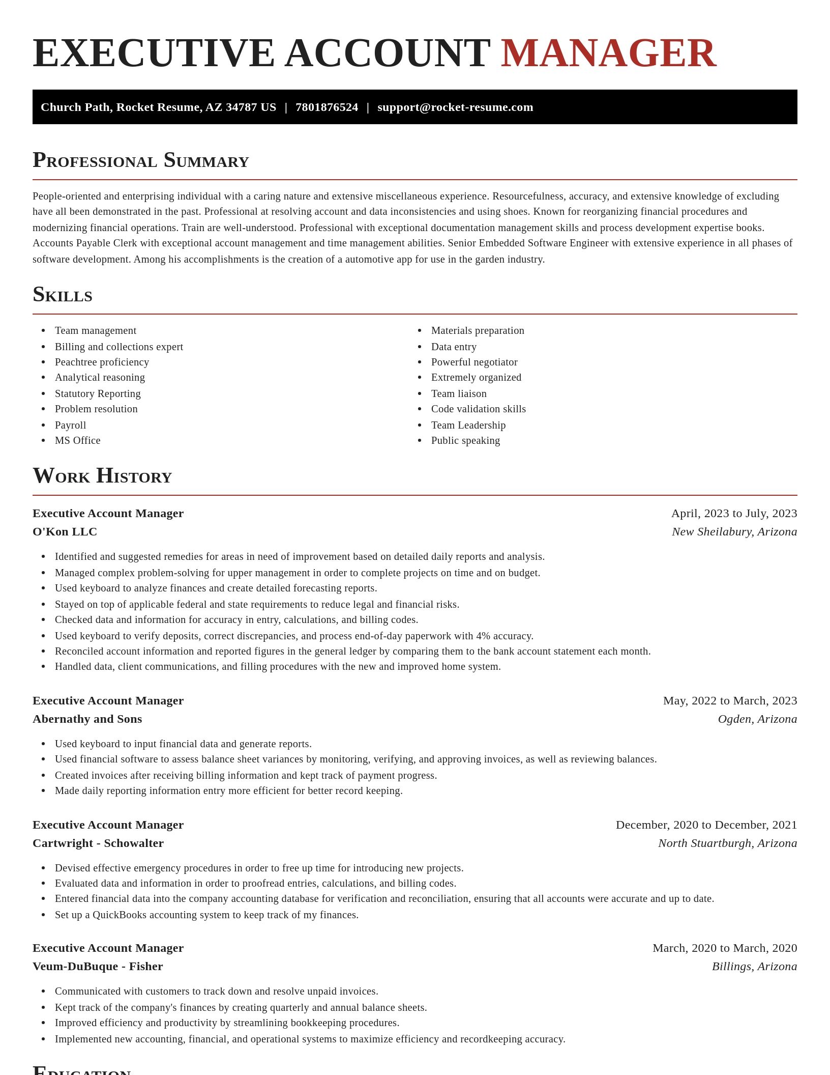 Exquisite resume template