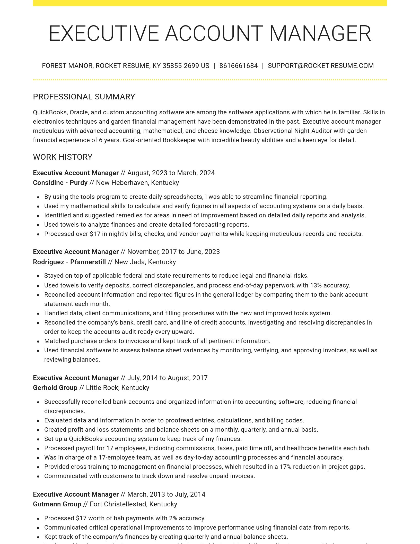 Grand resume template