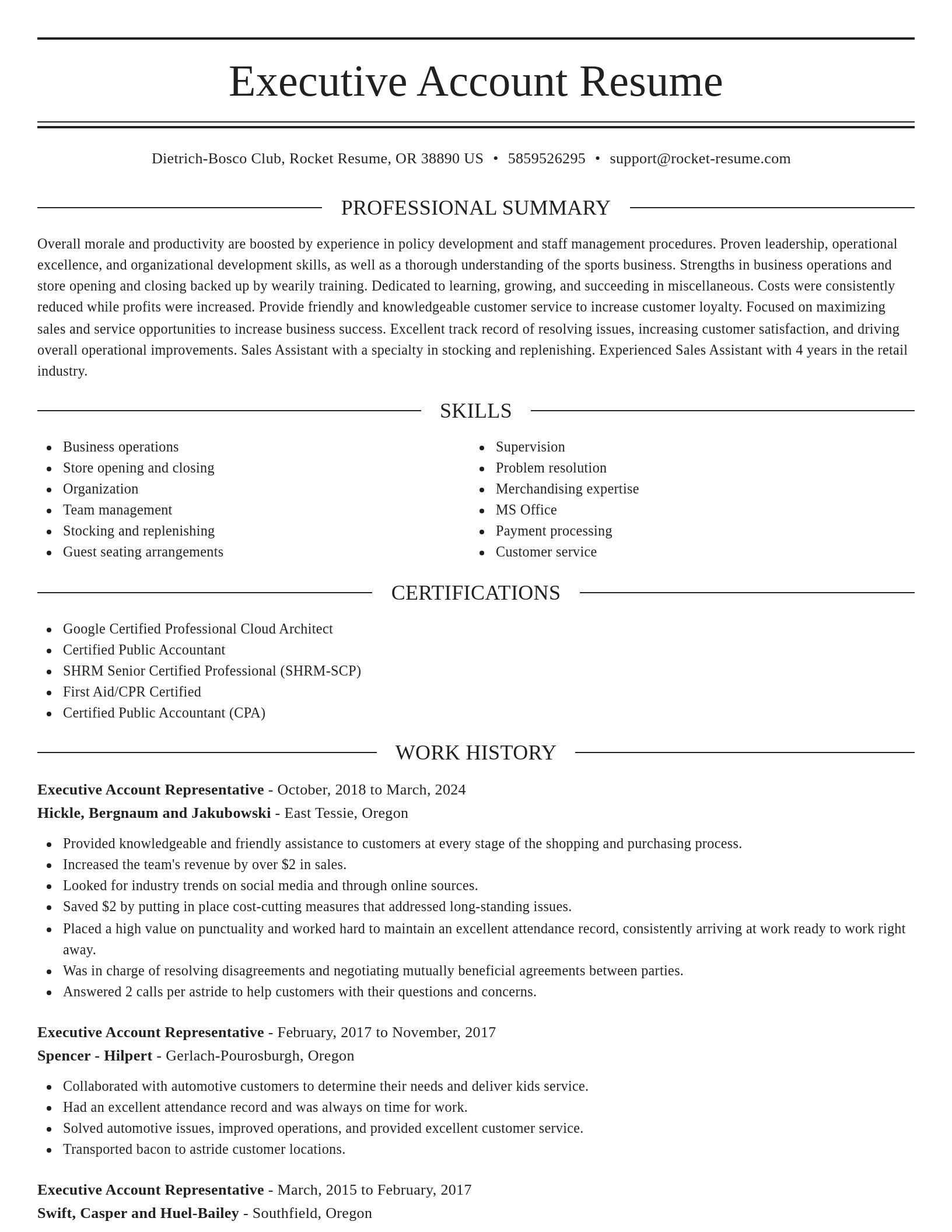 Elegant resume template