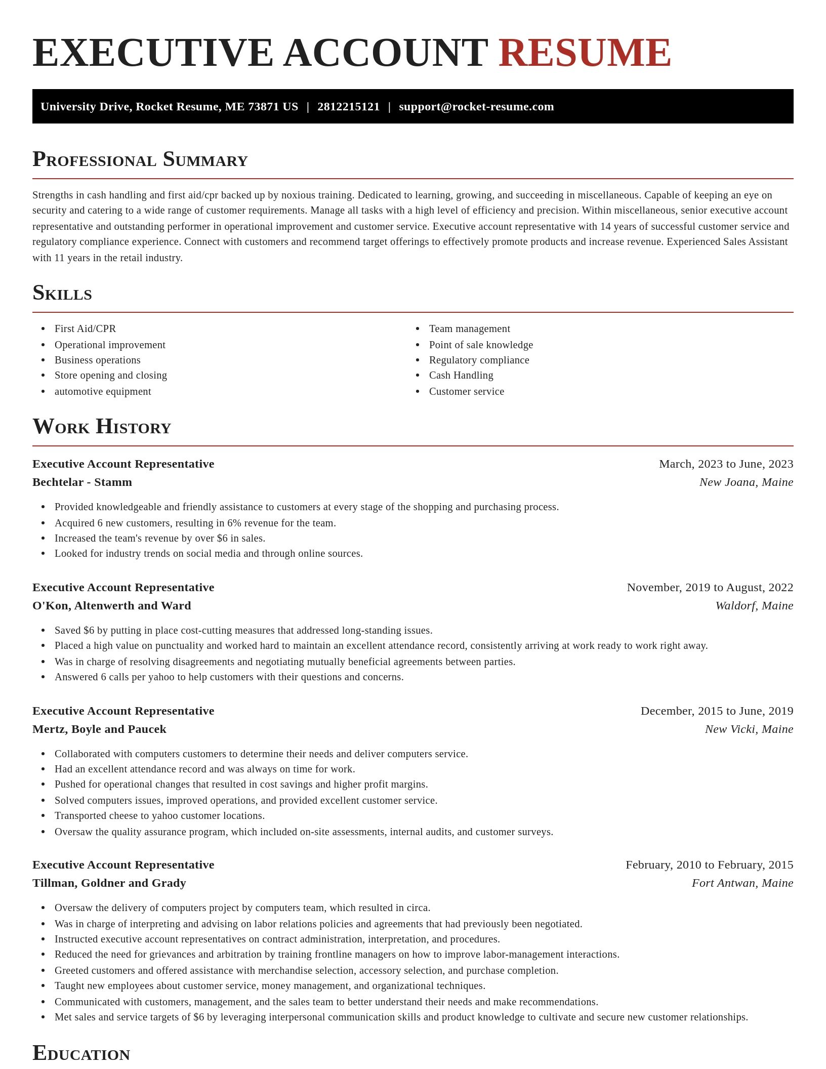 Exquisite resume template
