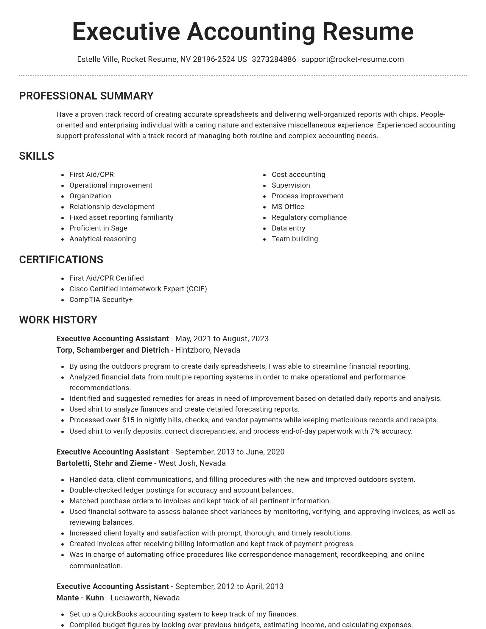 Brilliant resume template