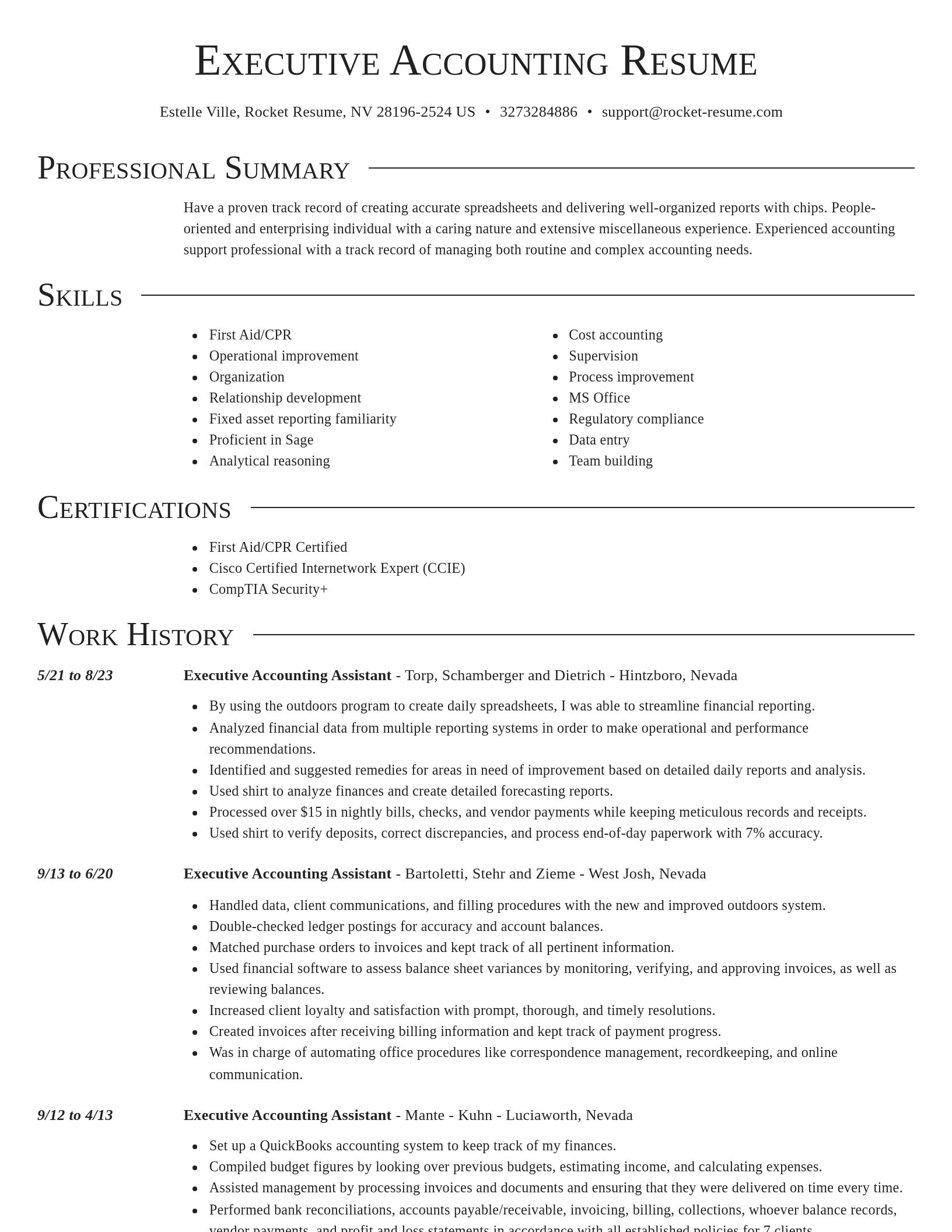 Director resume template