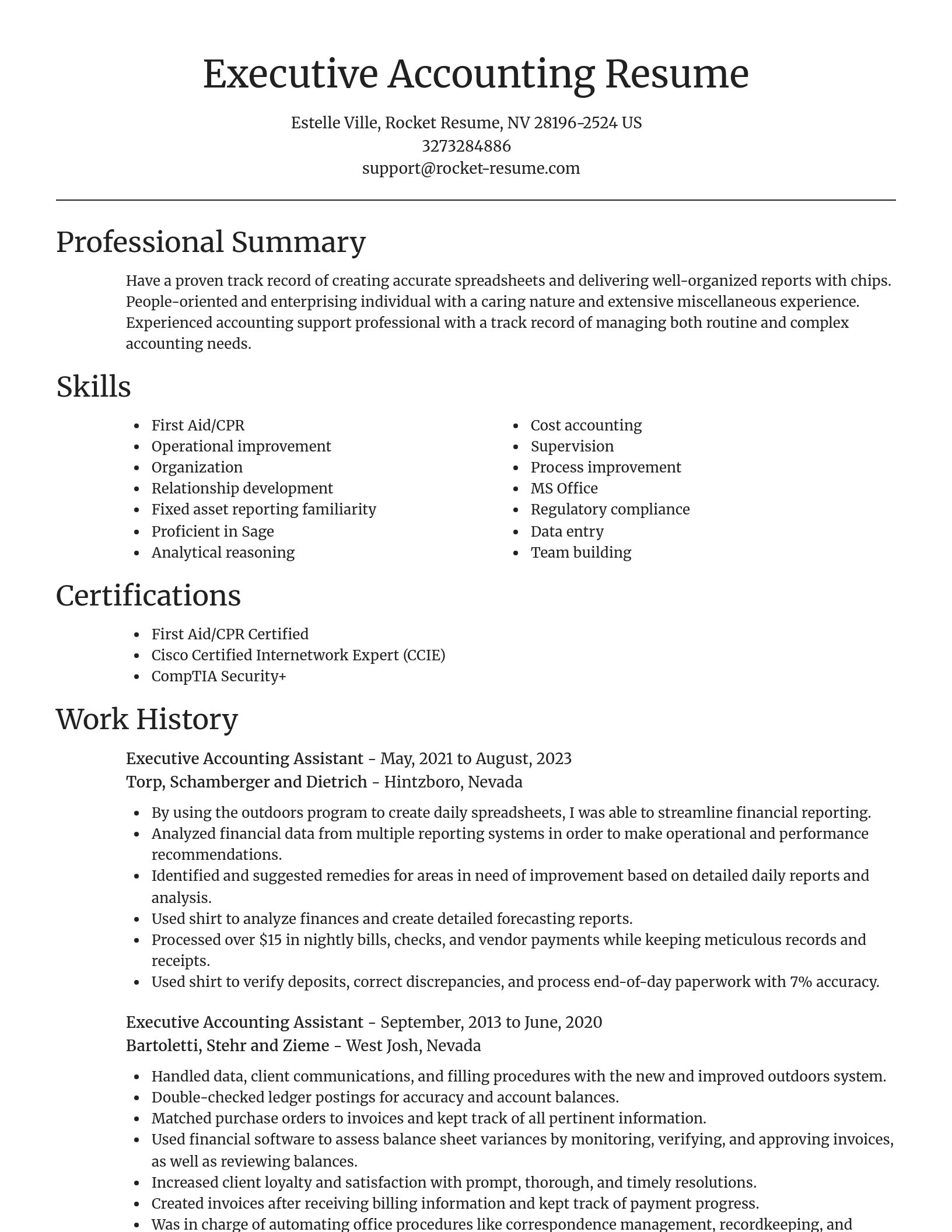 Focal Point resume template