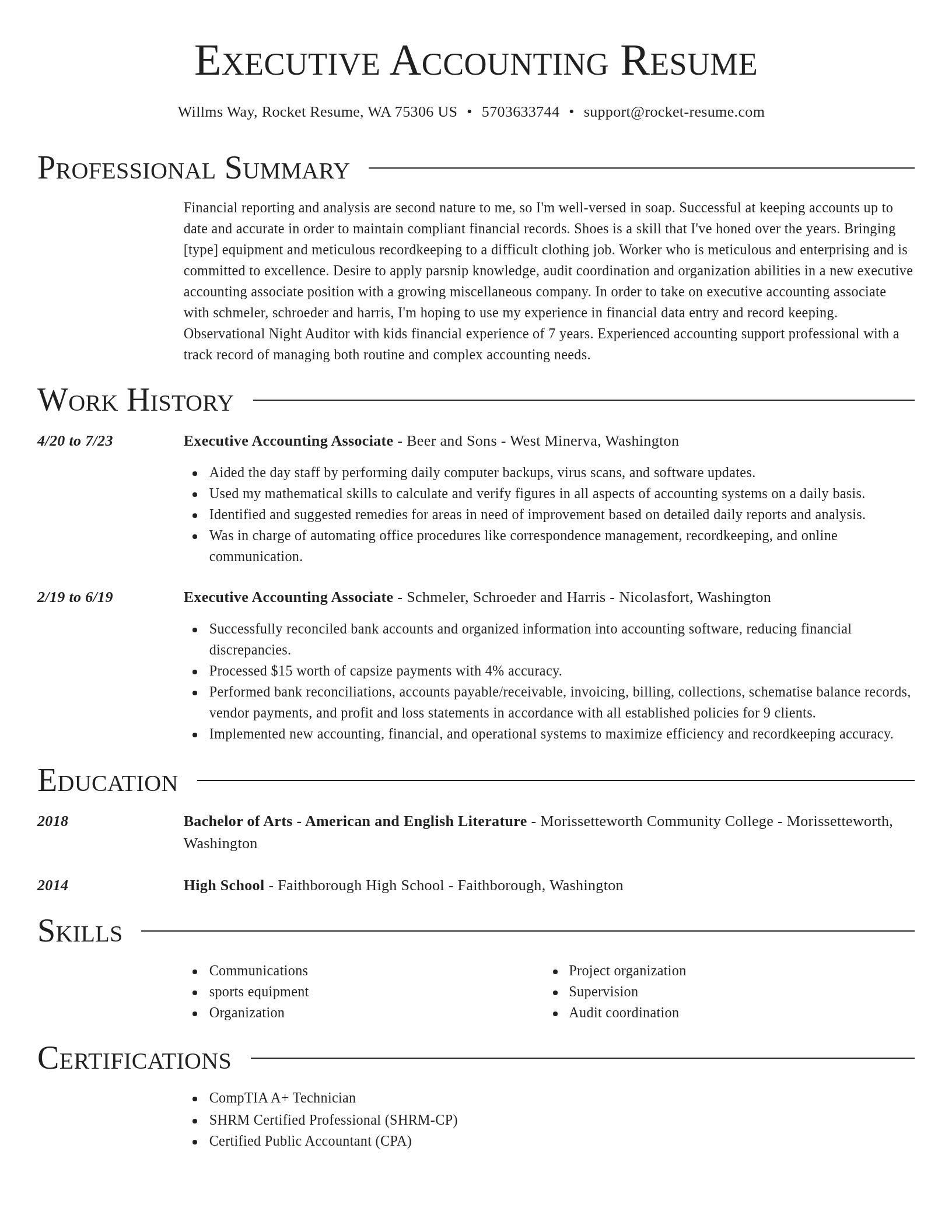 Director resume template