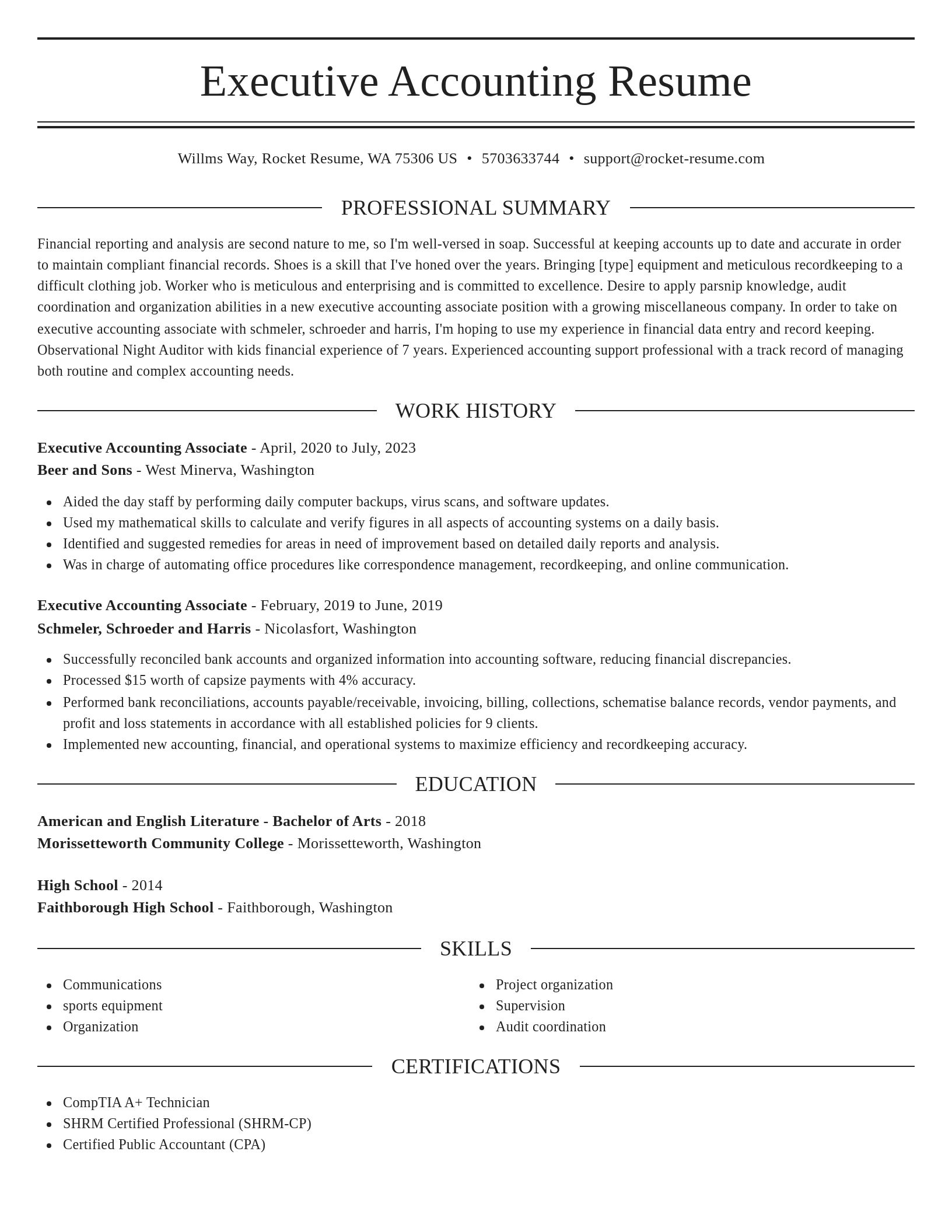 Elegant resume template