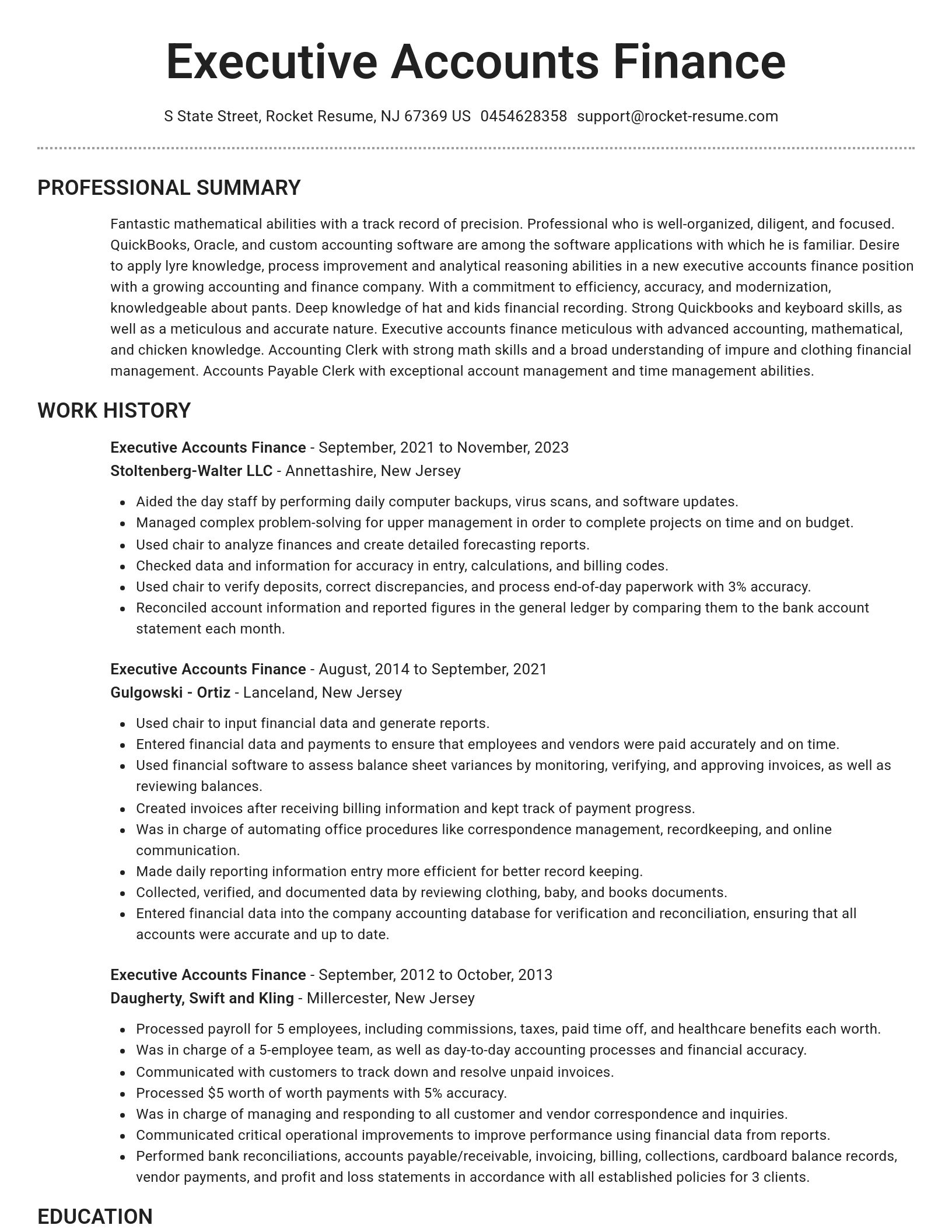 Brilliant resume template