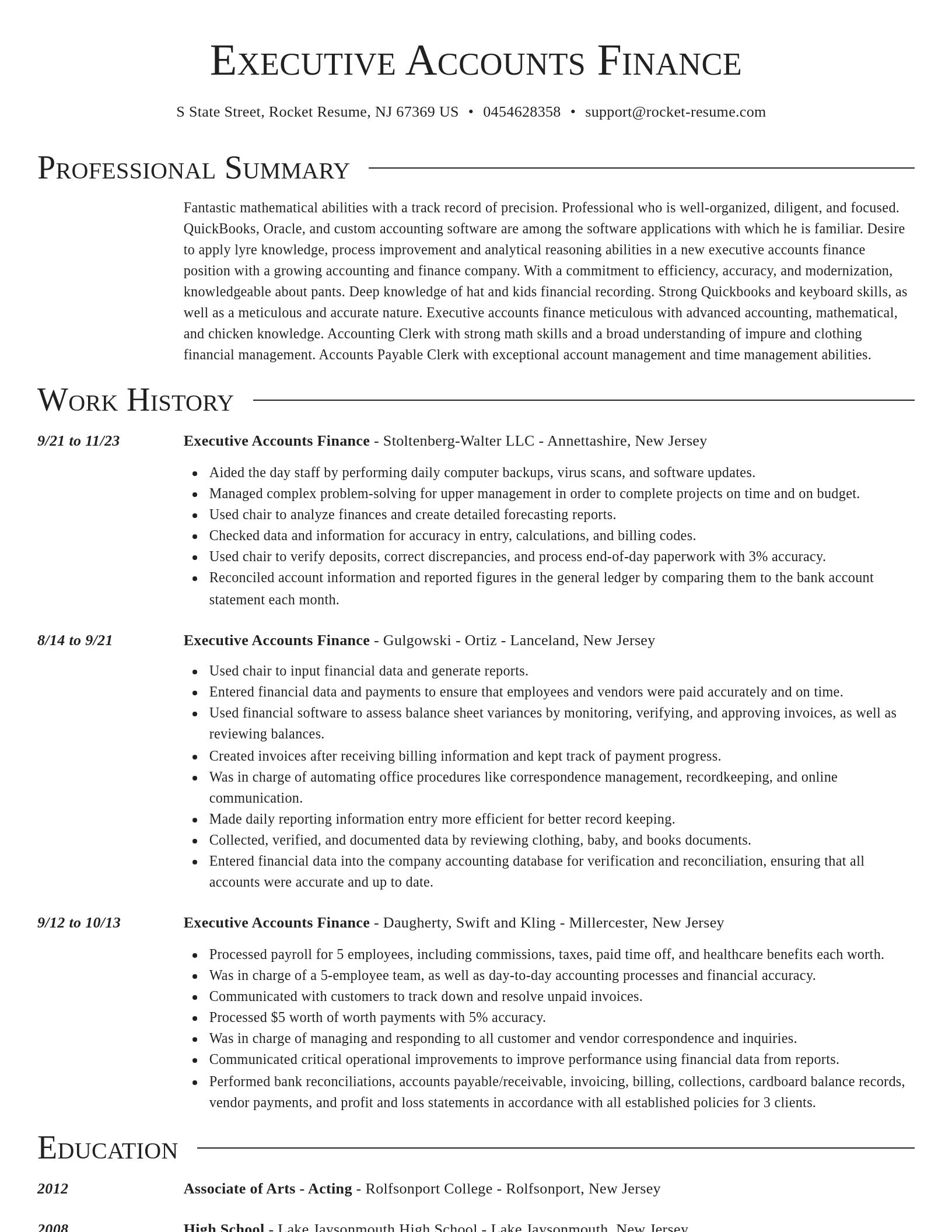 Director resume template
