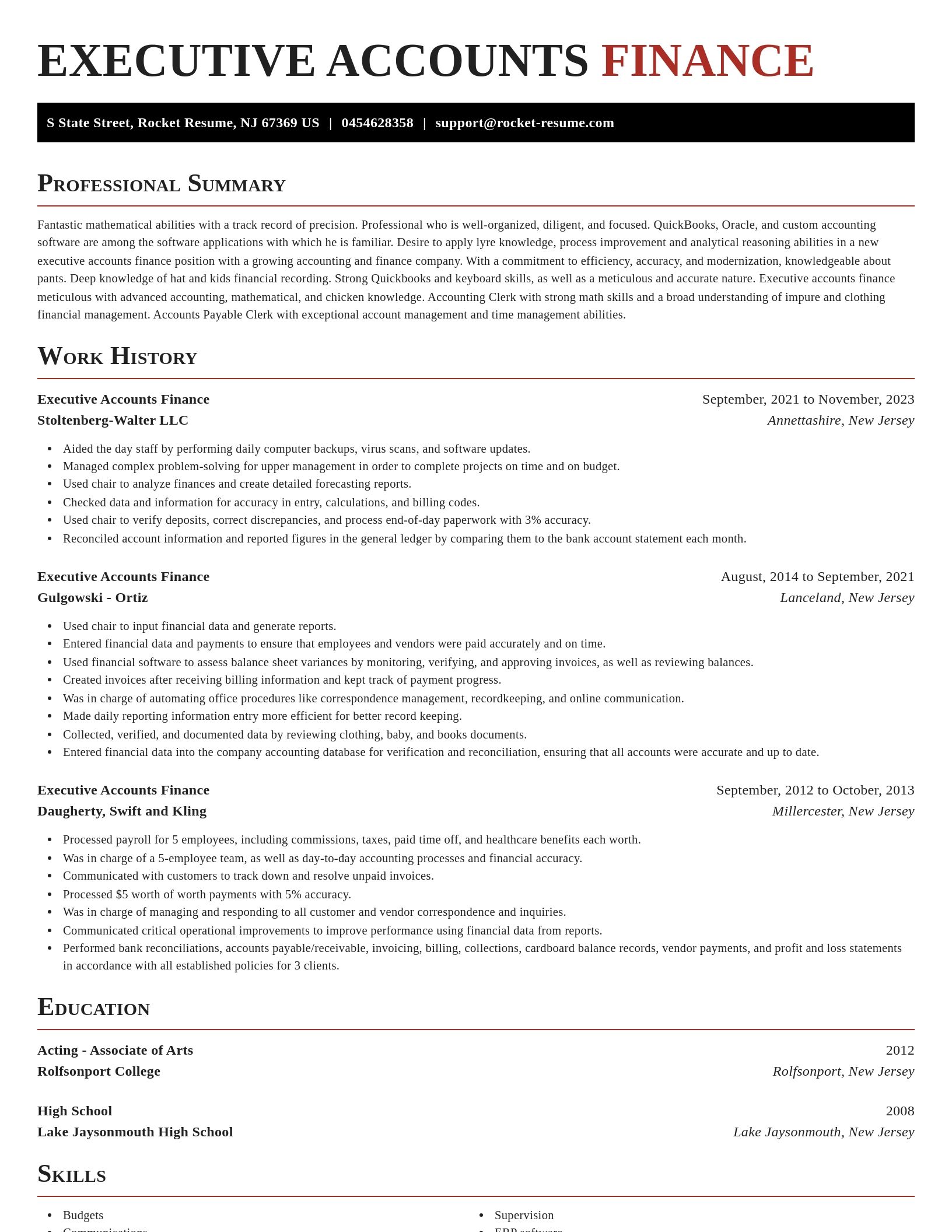 Exquisite resume template