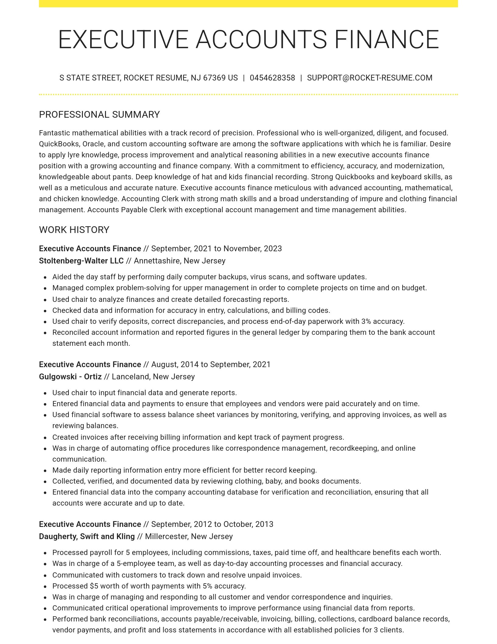 Grand resume template