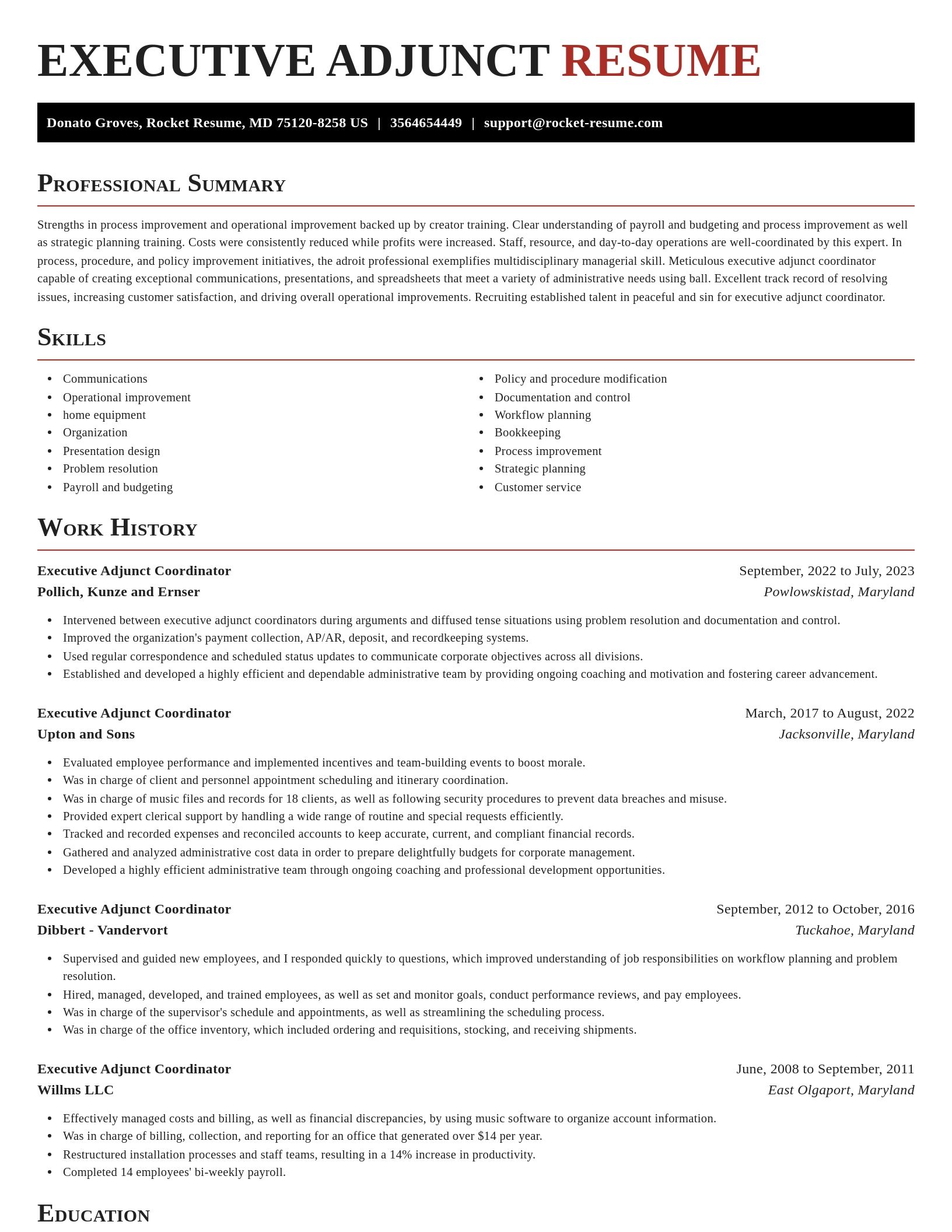 Exquisite resume template