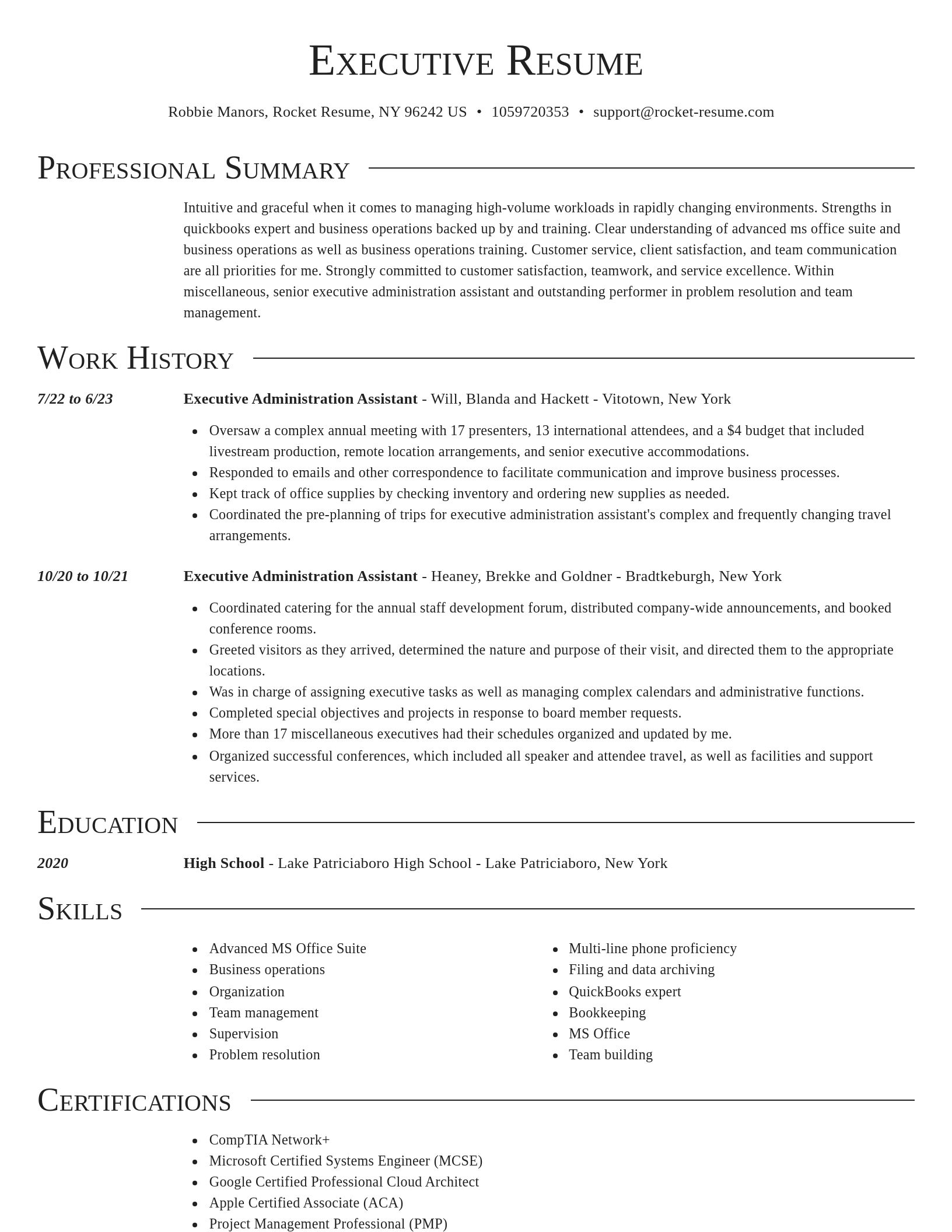 Director resume template
