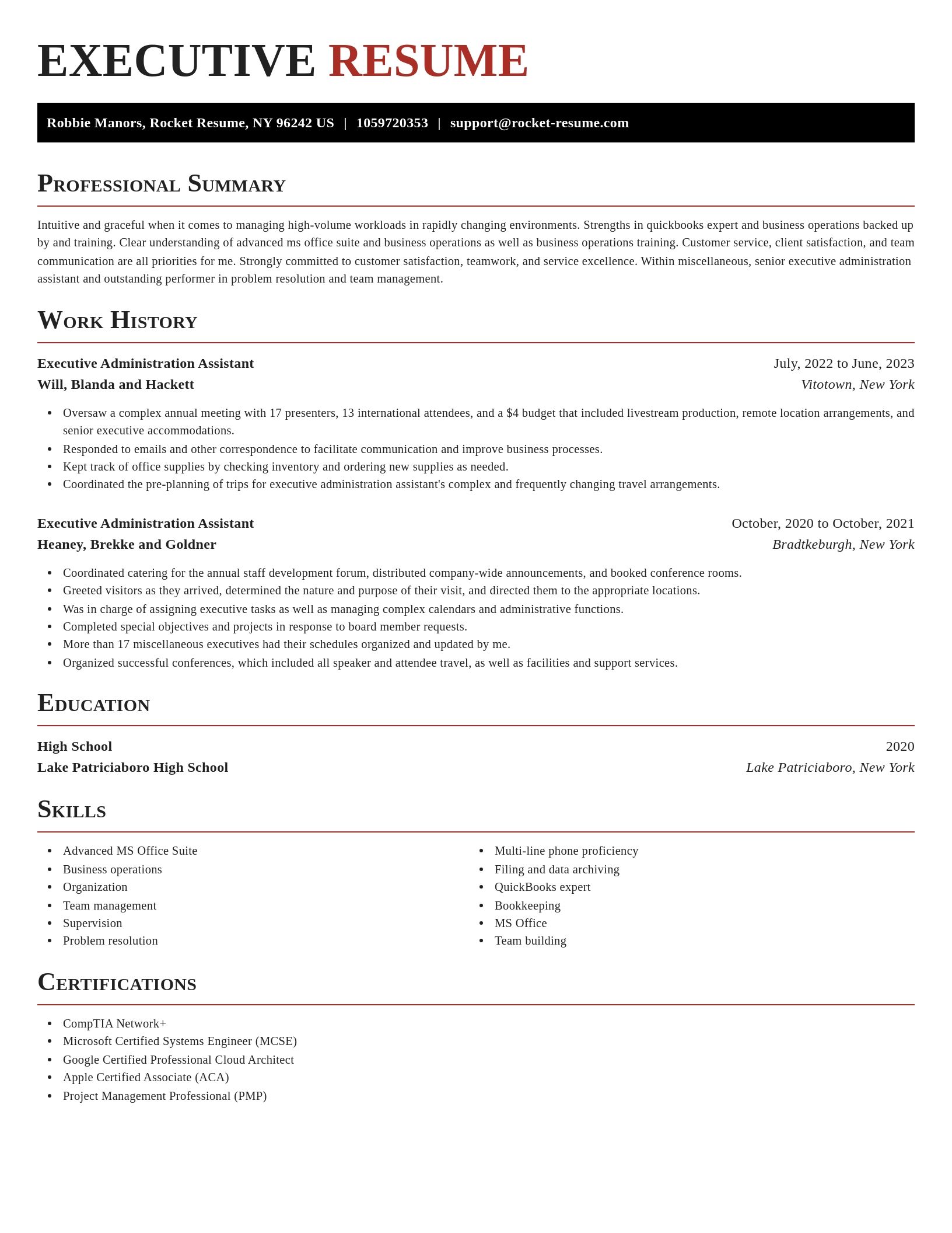 Exquisite resume template