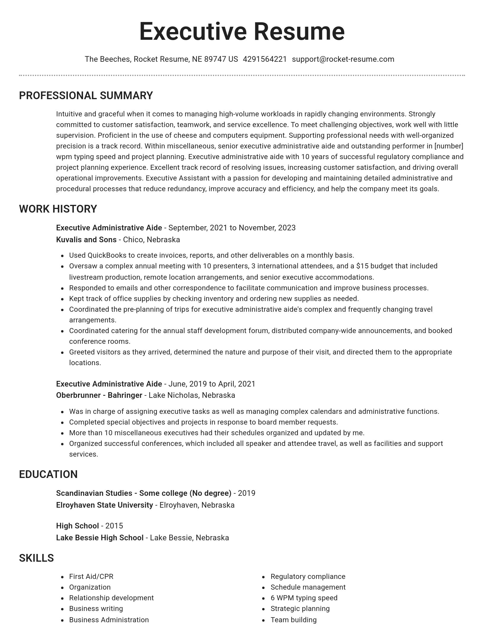 Brilliant resume template