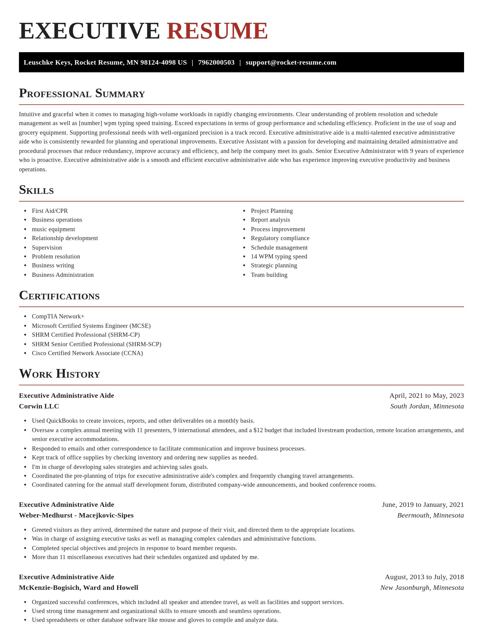 Exquisite resume template