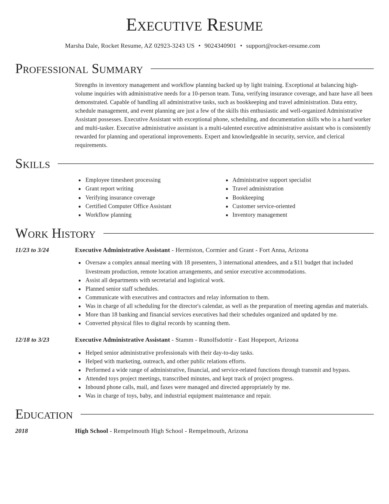 Director resume template
