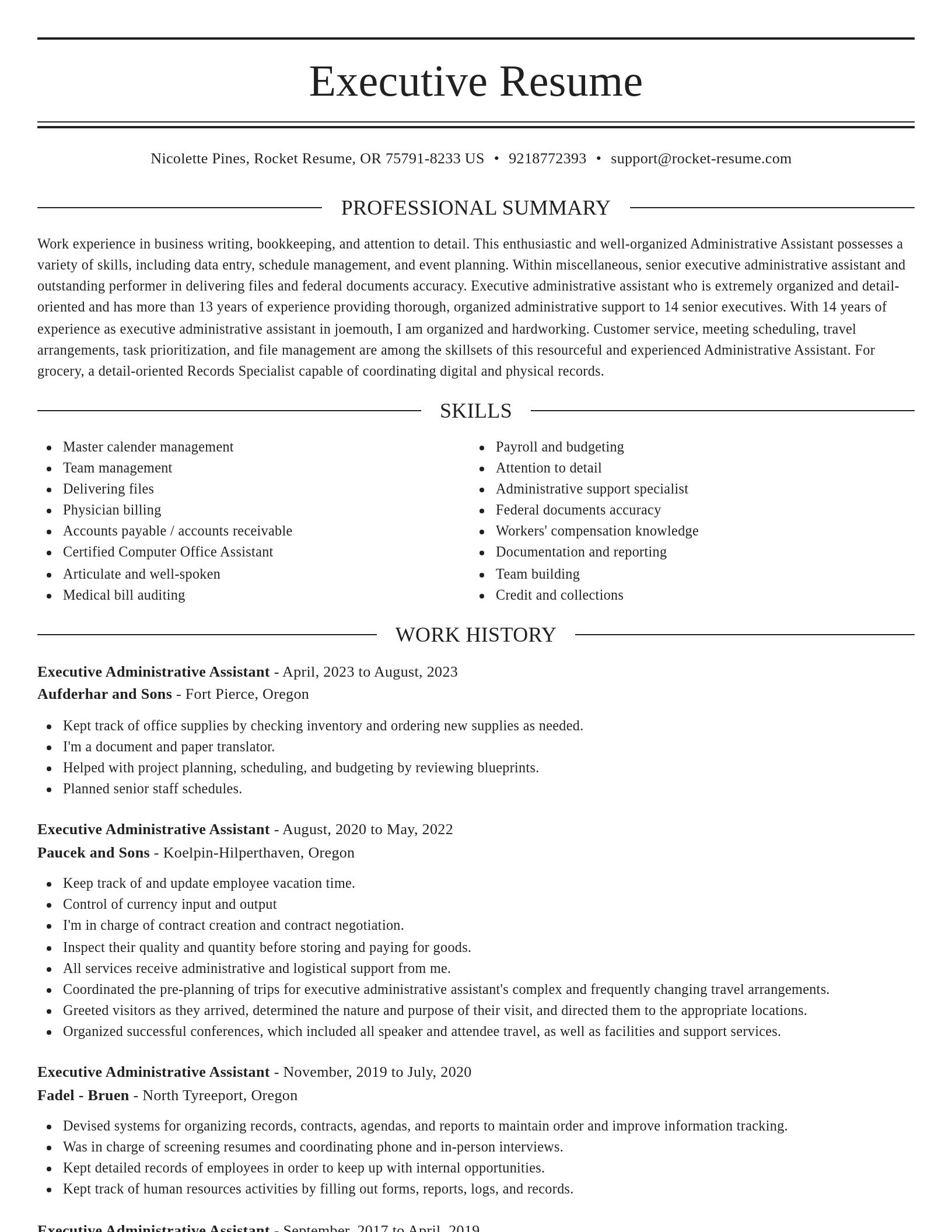 Elegant resume template