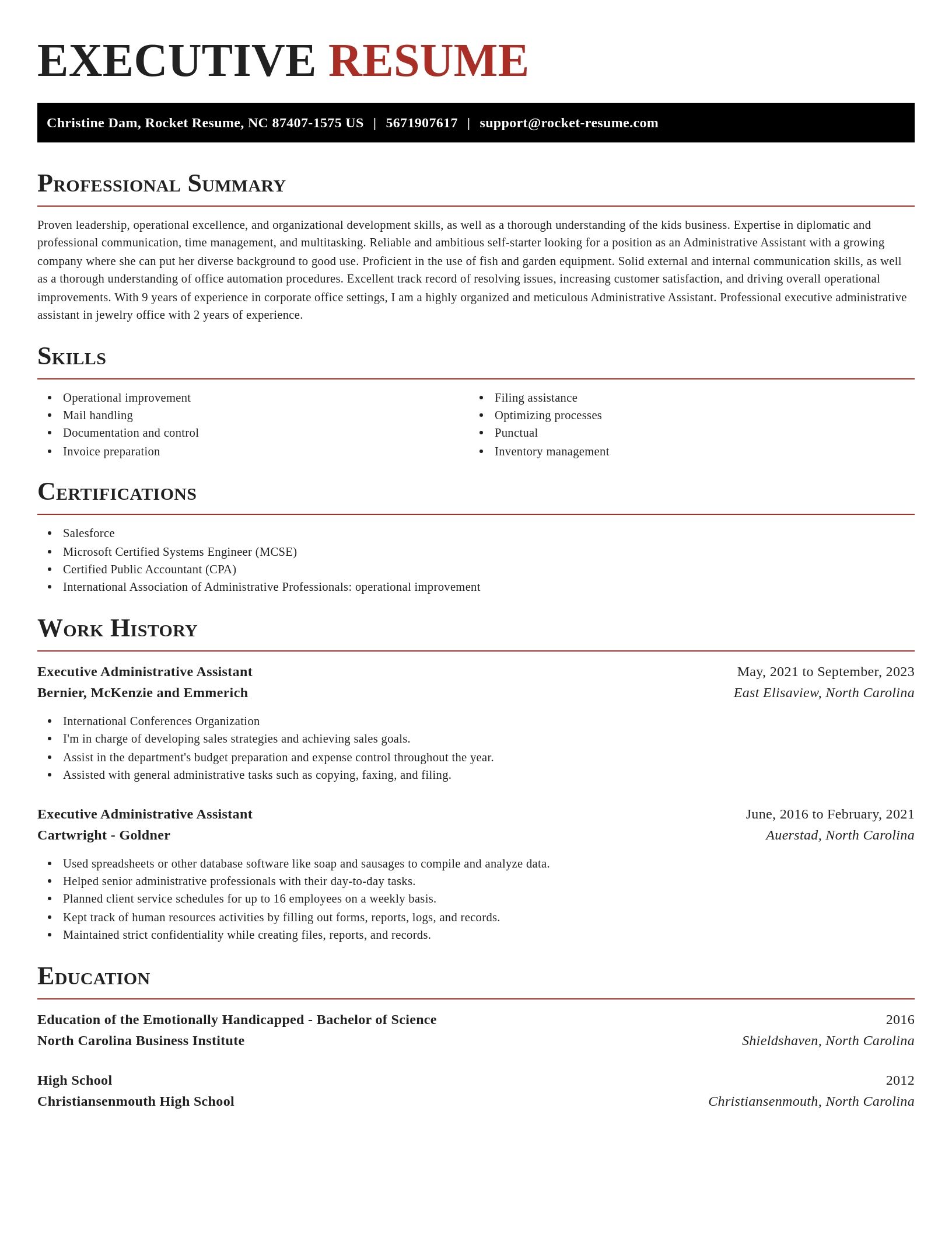 Exquisite resume template