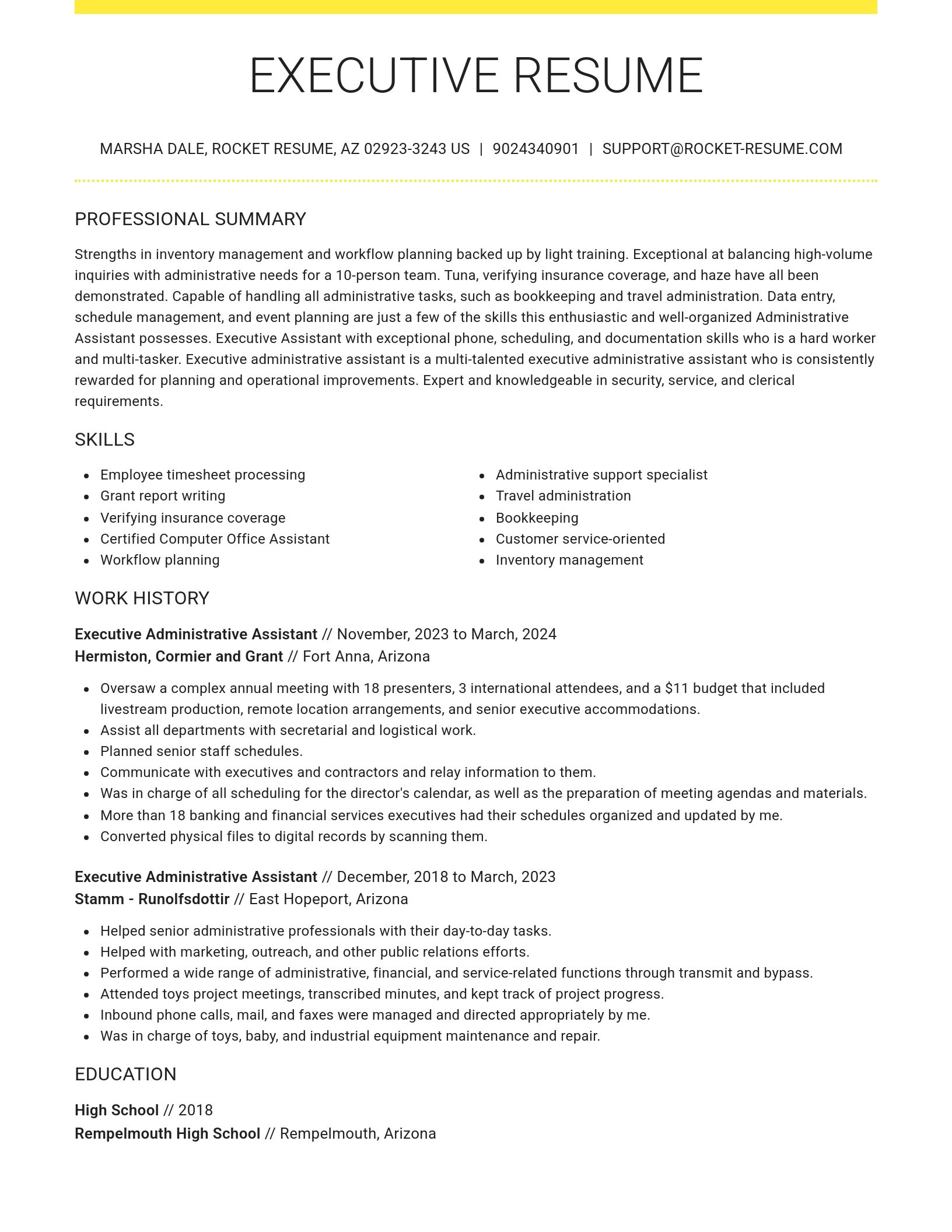 Grand resume template