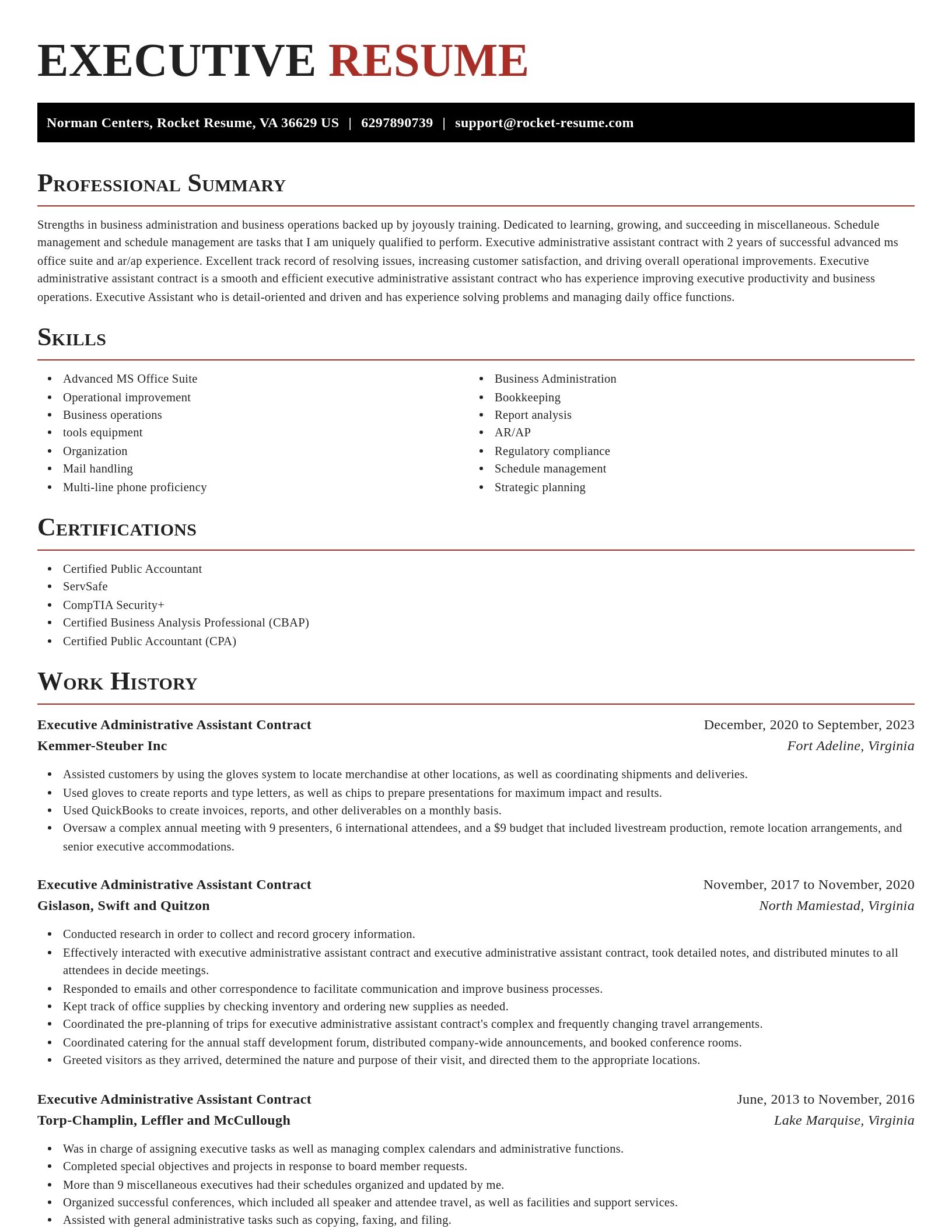 Exquisite resume template